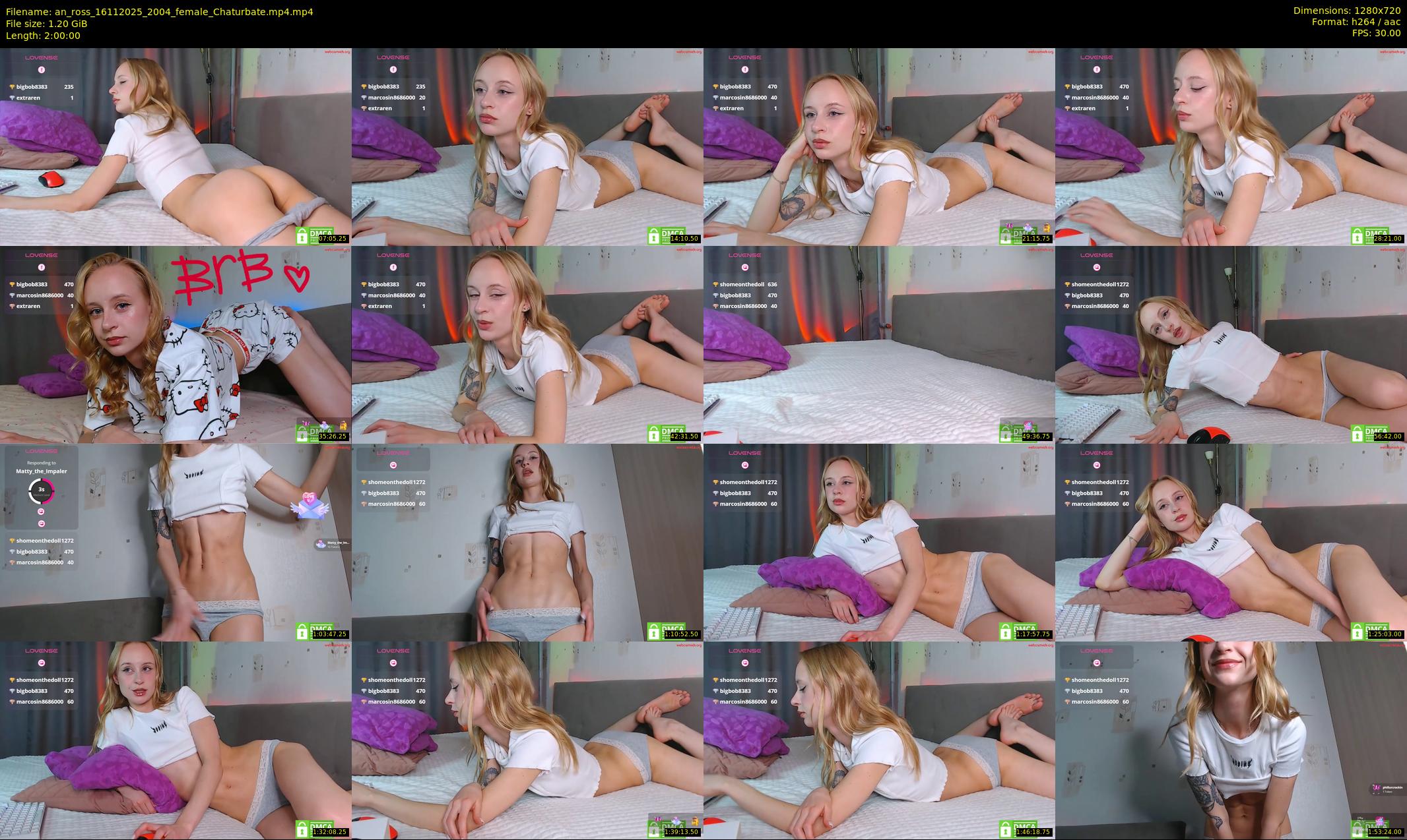 an_ross — 120 minute Chaturbate female cam show recording, 720p, Nov 16, 2025