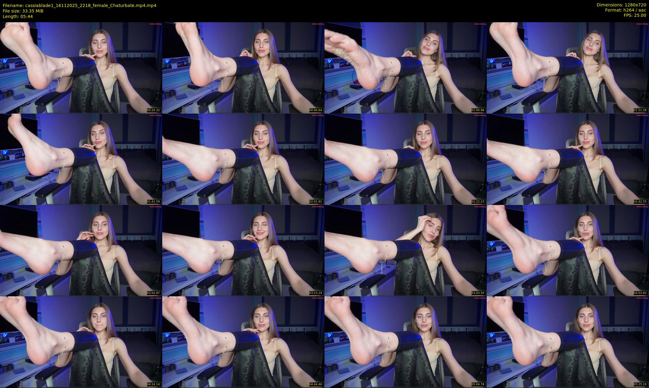 cassiablade1 — 6 minute Chaturbate female cam show recording, 720p, Nov 16, 2025