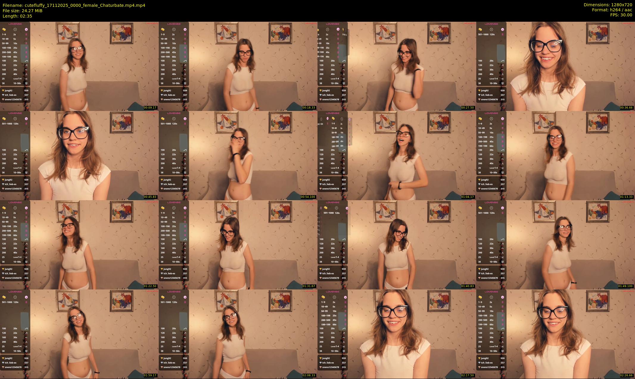 cutefluffy — 3 minute Chaturbate female cam show recording, 720p, Nov 17, 2025