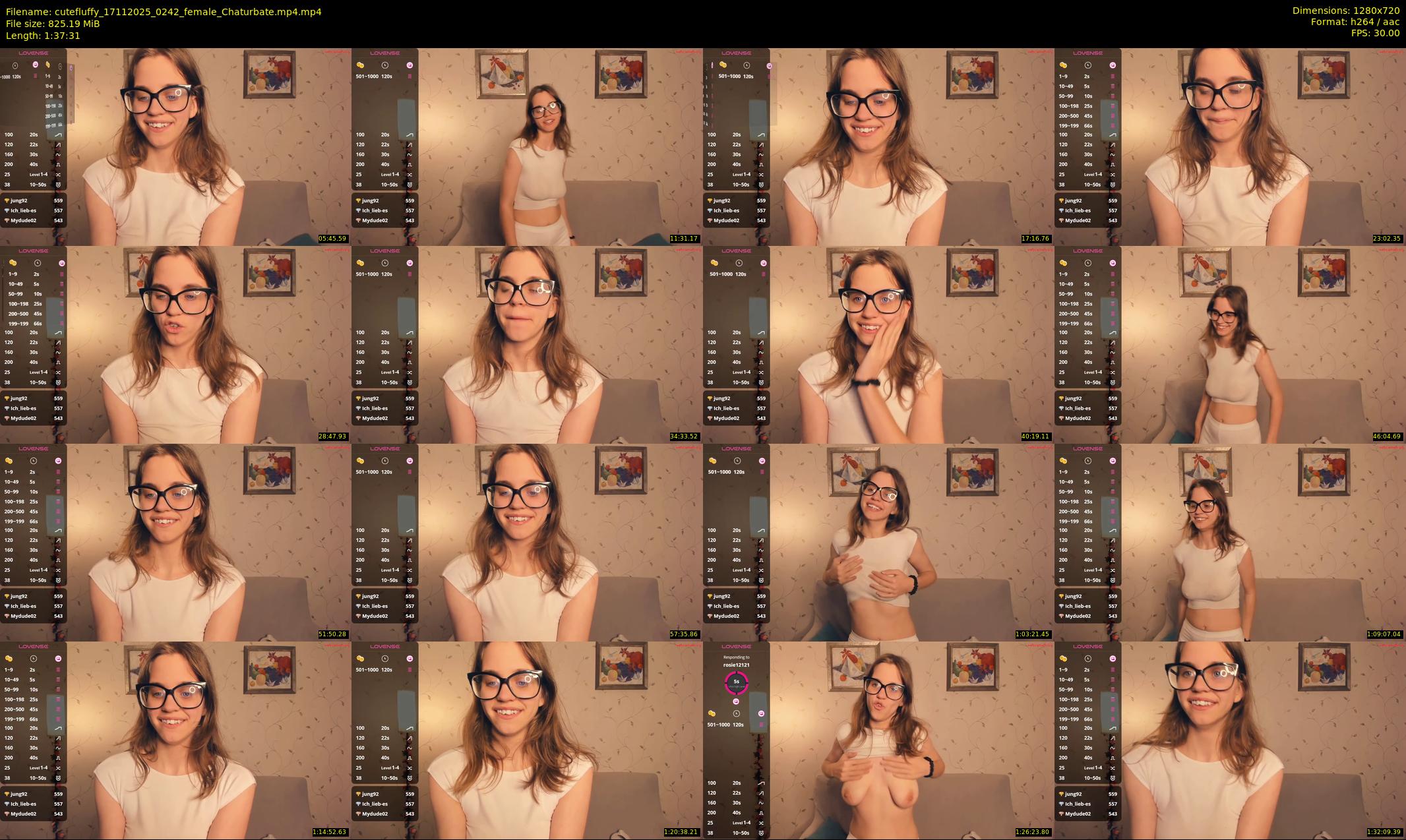 cutefluffy — 98 minute Chaturbate female cam show recording, 720p, Nov 17, 2025