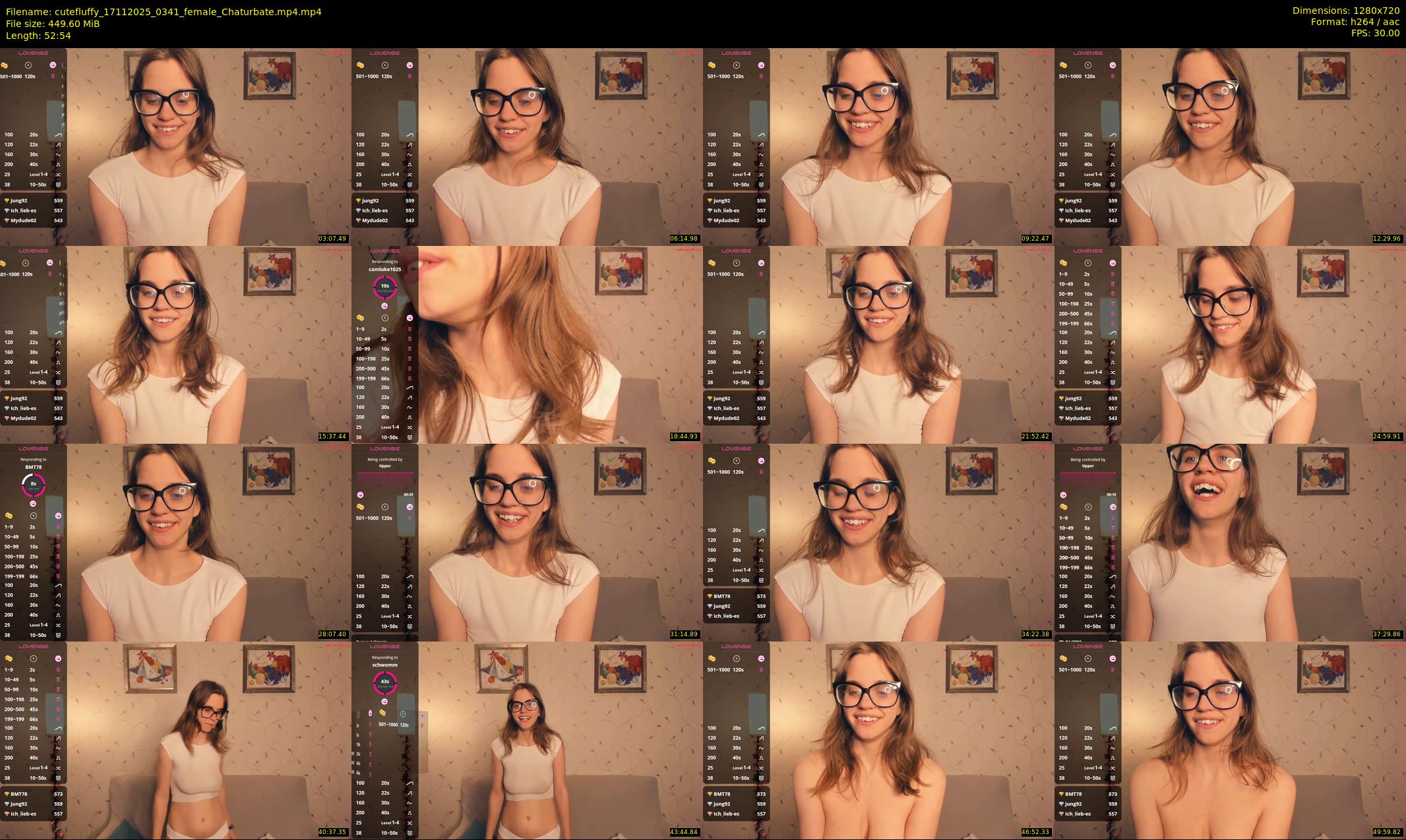 cutefluffy — 53 minute Chaturbate female cam show recording, 720p, Nov 17, 2025