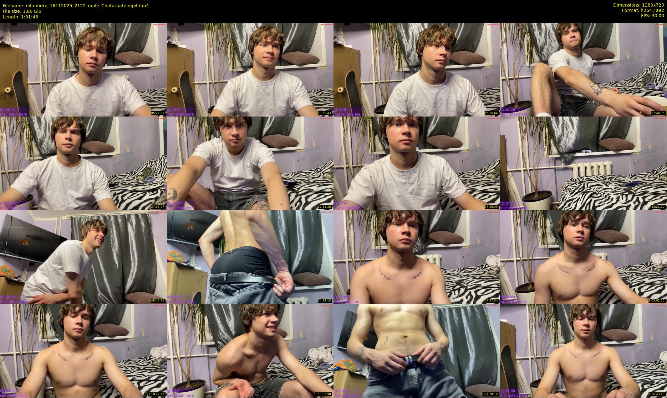 eitanhere — 92 minute Chaturbate male cam show recording, 720p, Nov 16, 2025