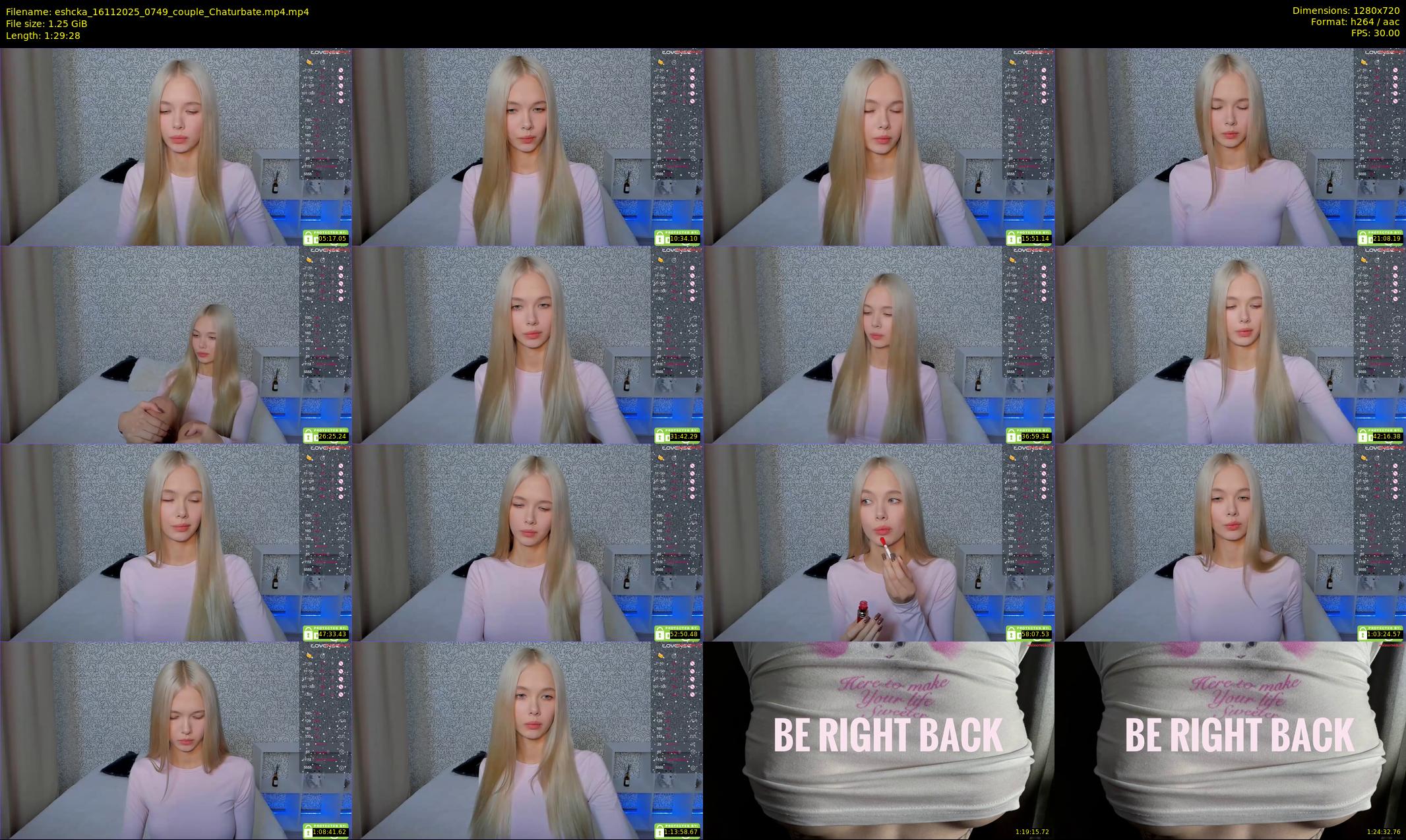 eshcka — 90 minute Chaturbate couple cam show recording, 720p, Nov 16, 2025