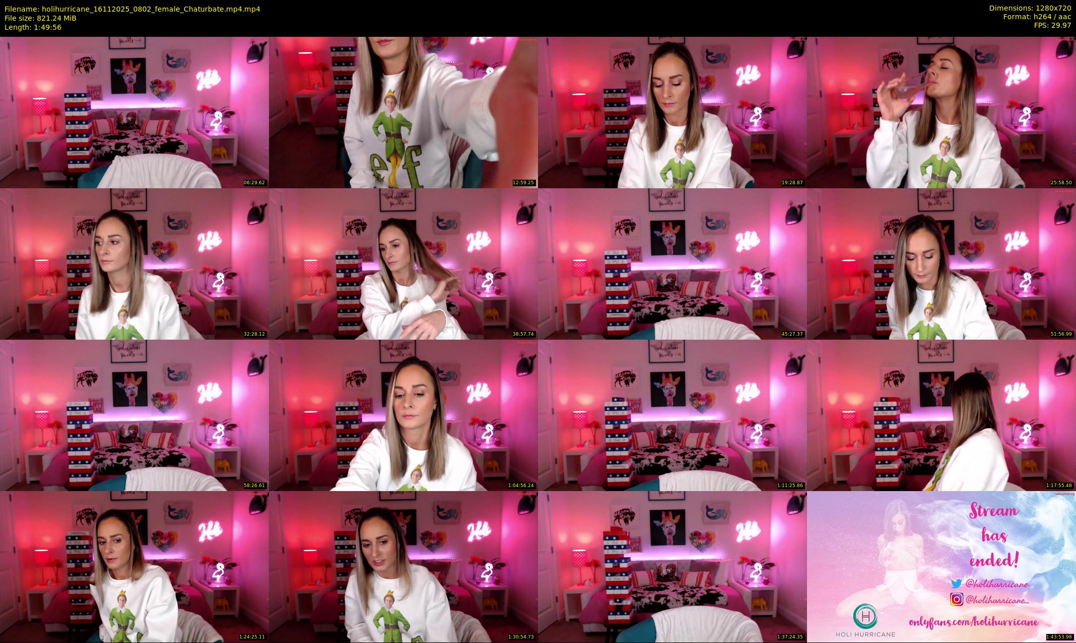 holihurricane — 110 minute Chaturbate female cam show recording, 720p, Nov 16, 2025