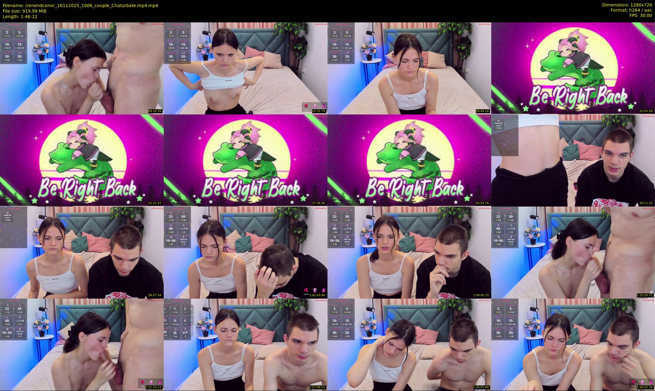 irenendconor — 107 minute Chaturbate couple cam show recording, 720p, Nov 16, 2025