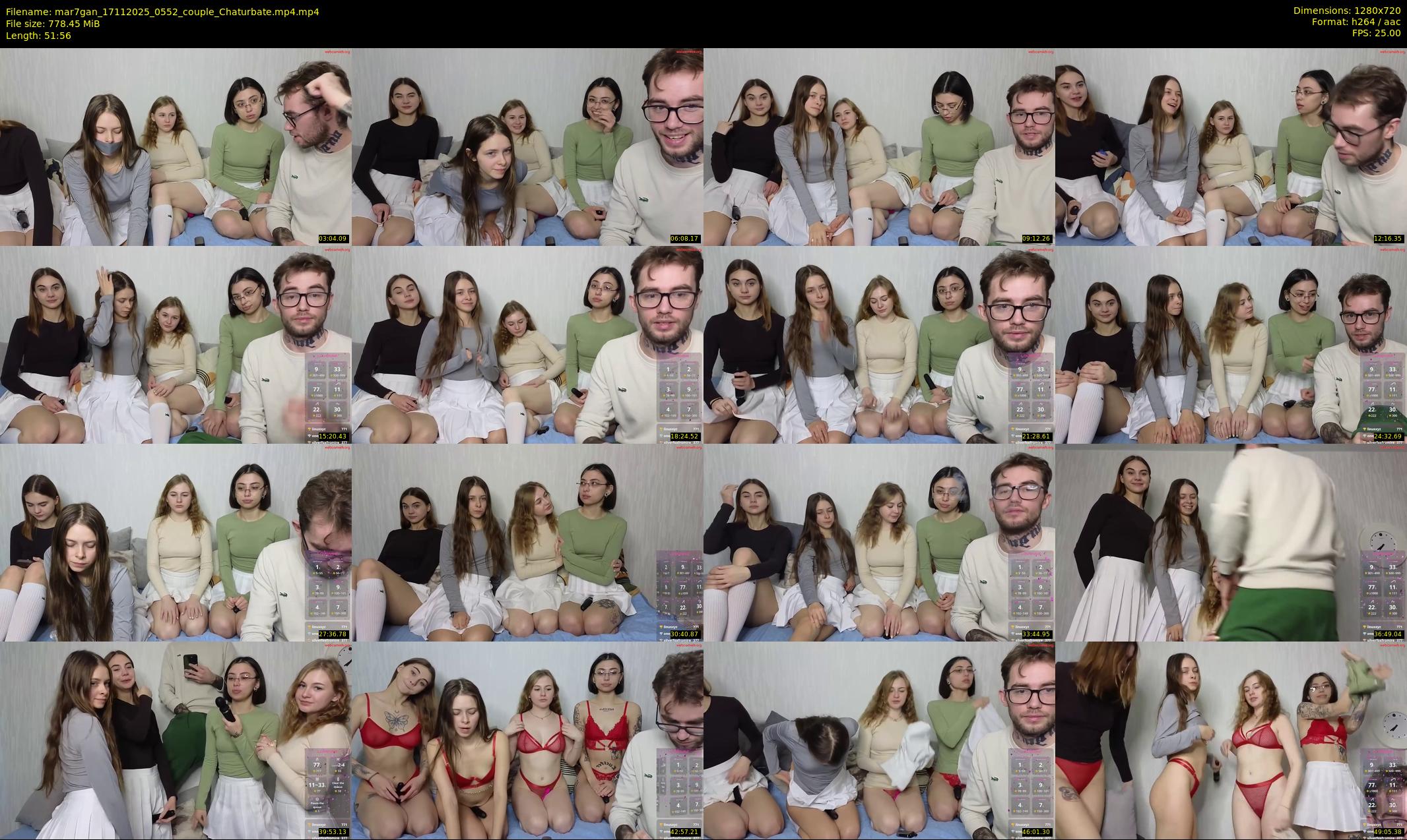 mar7gan — 52 minute Chaturbate couple cam show recording, 720p, Nov 17, 2025
