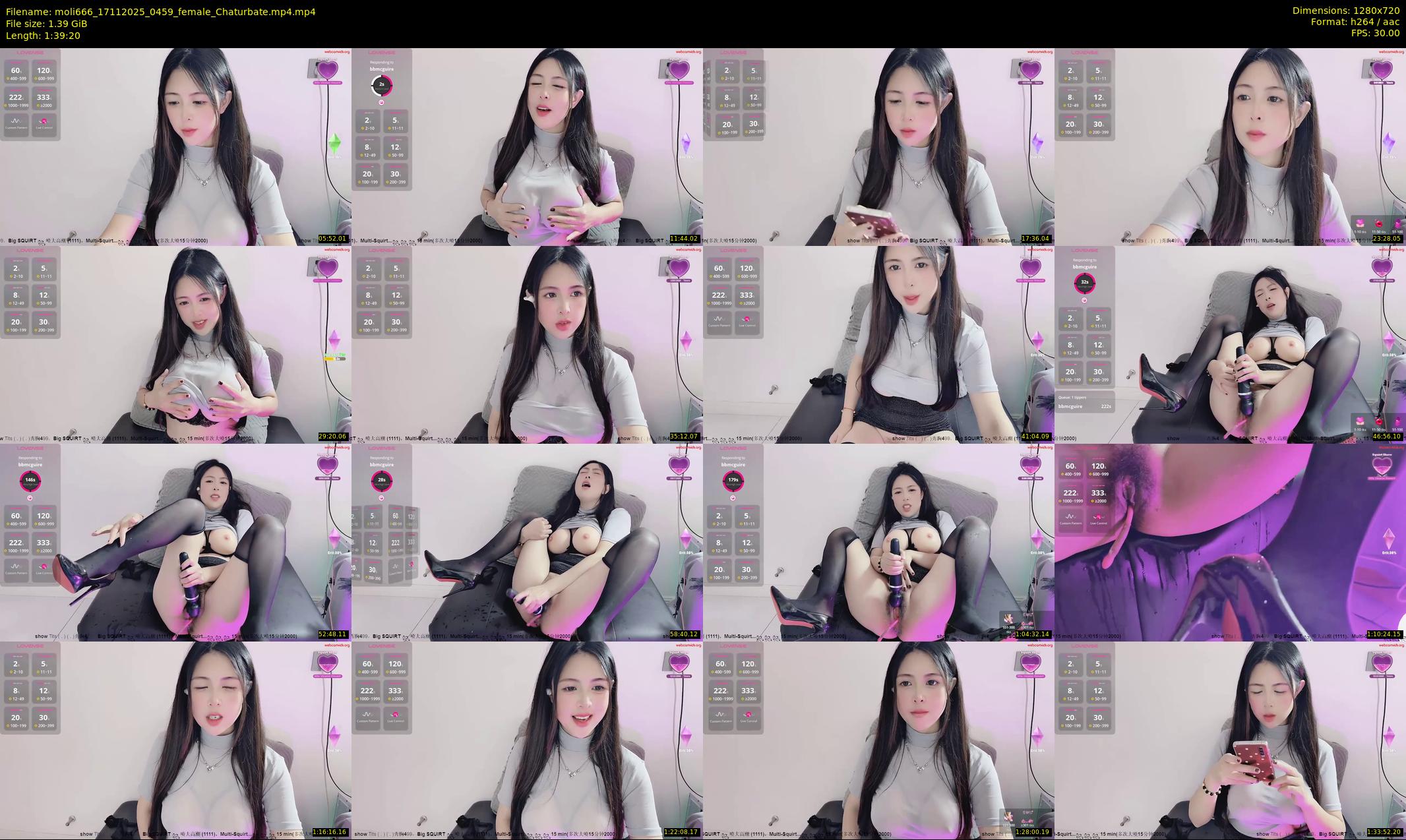 moli666 — 100 minute Chaturbate female cam show recording, 720p, Nov 17, 2025