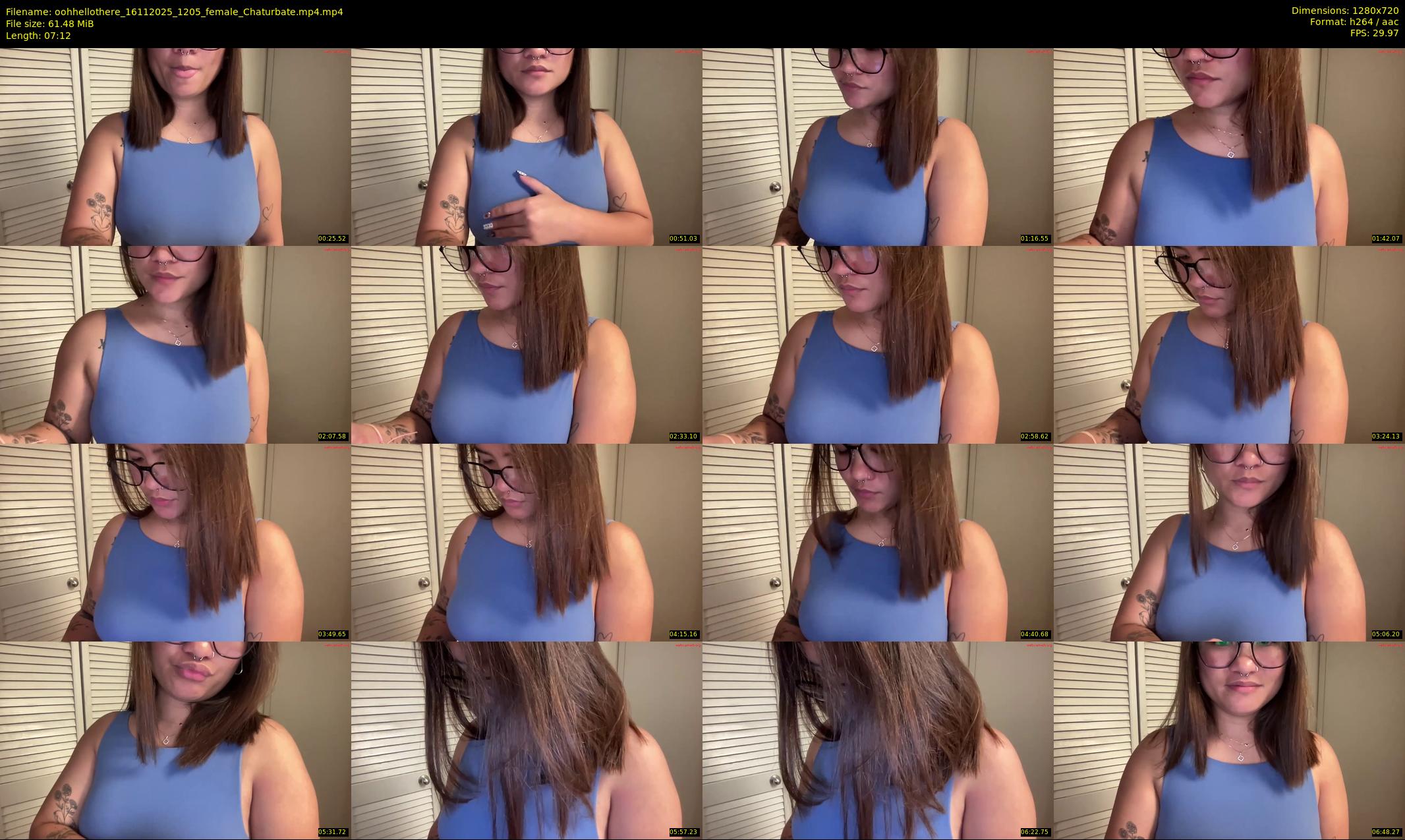 oohhellothere — 8 minute Chaturbate female cam show recording, 720p, Nov 16, 2025