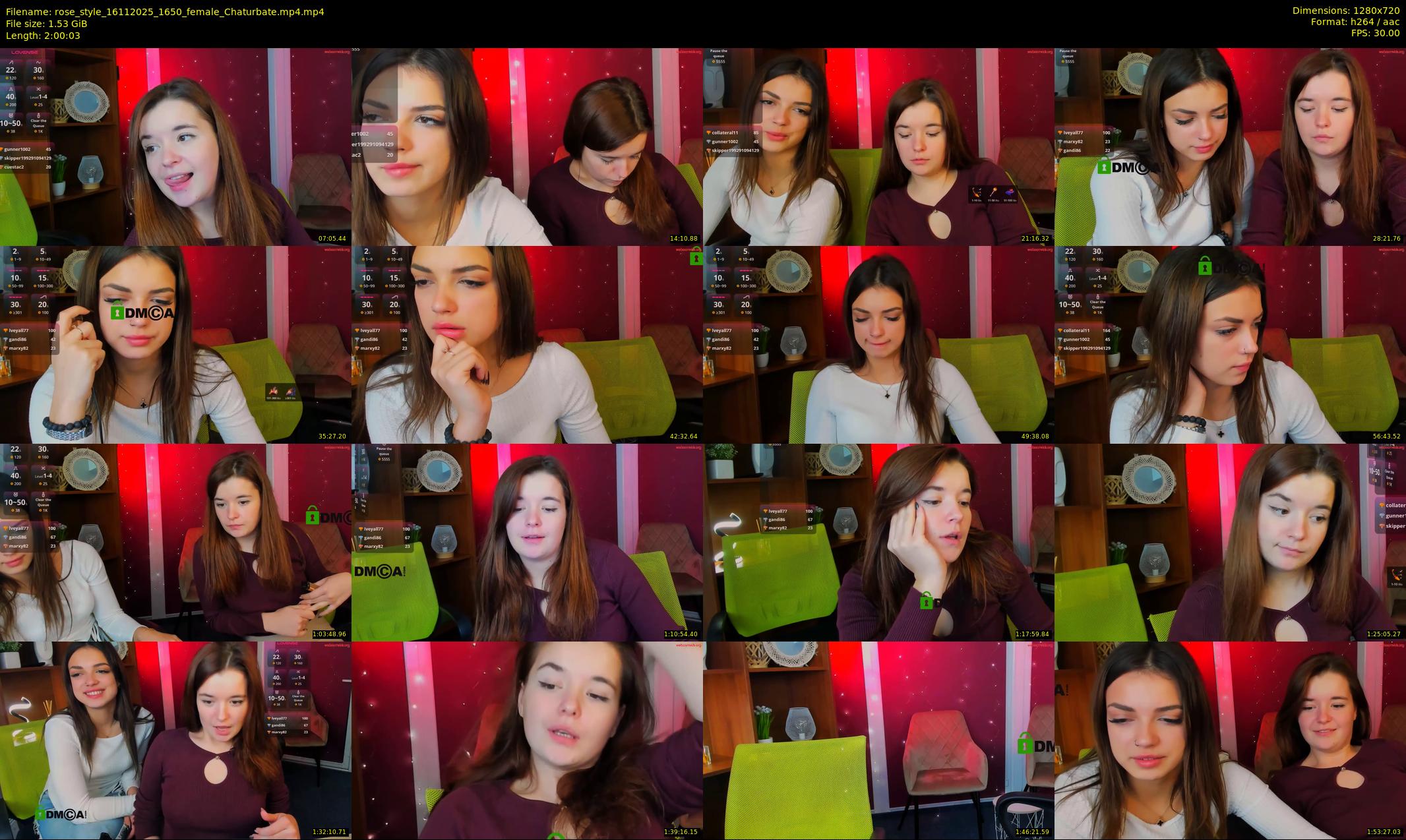 rose_style — 121 minute Chaturbate couple cam show recording, 720p, Nov 16, 2025