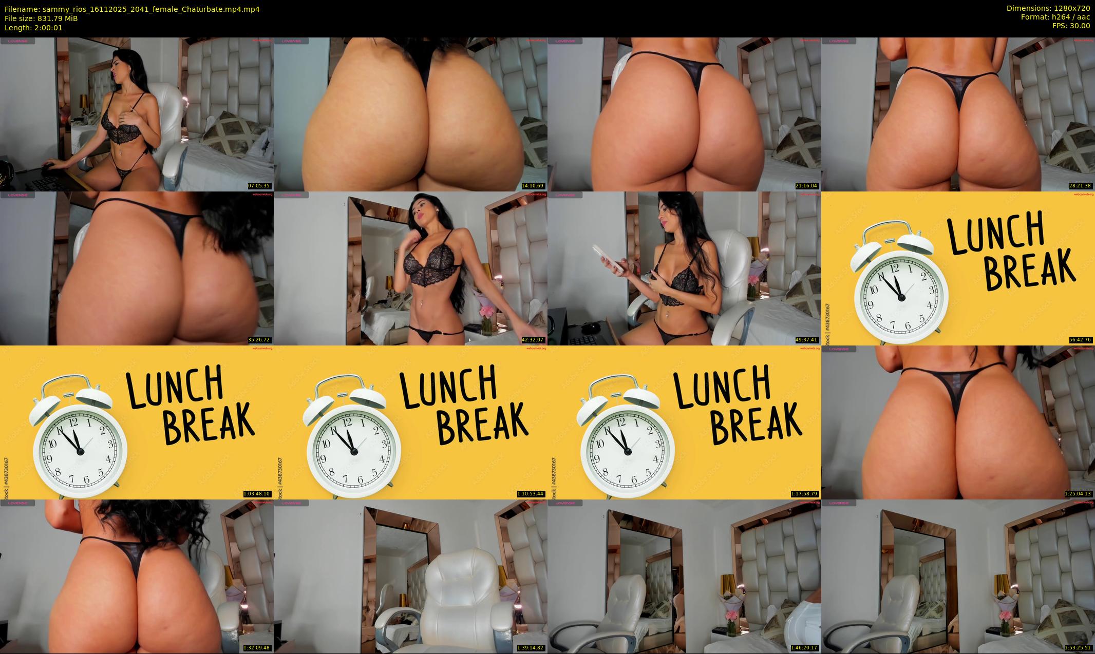 sammy_rios — 121 minute Chaturbate female cam show recording, 720p, Nov 16, 2025