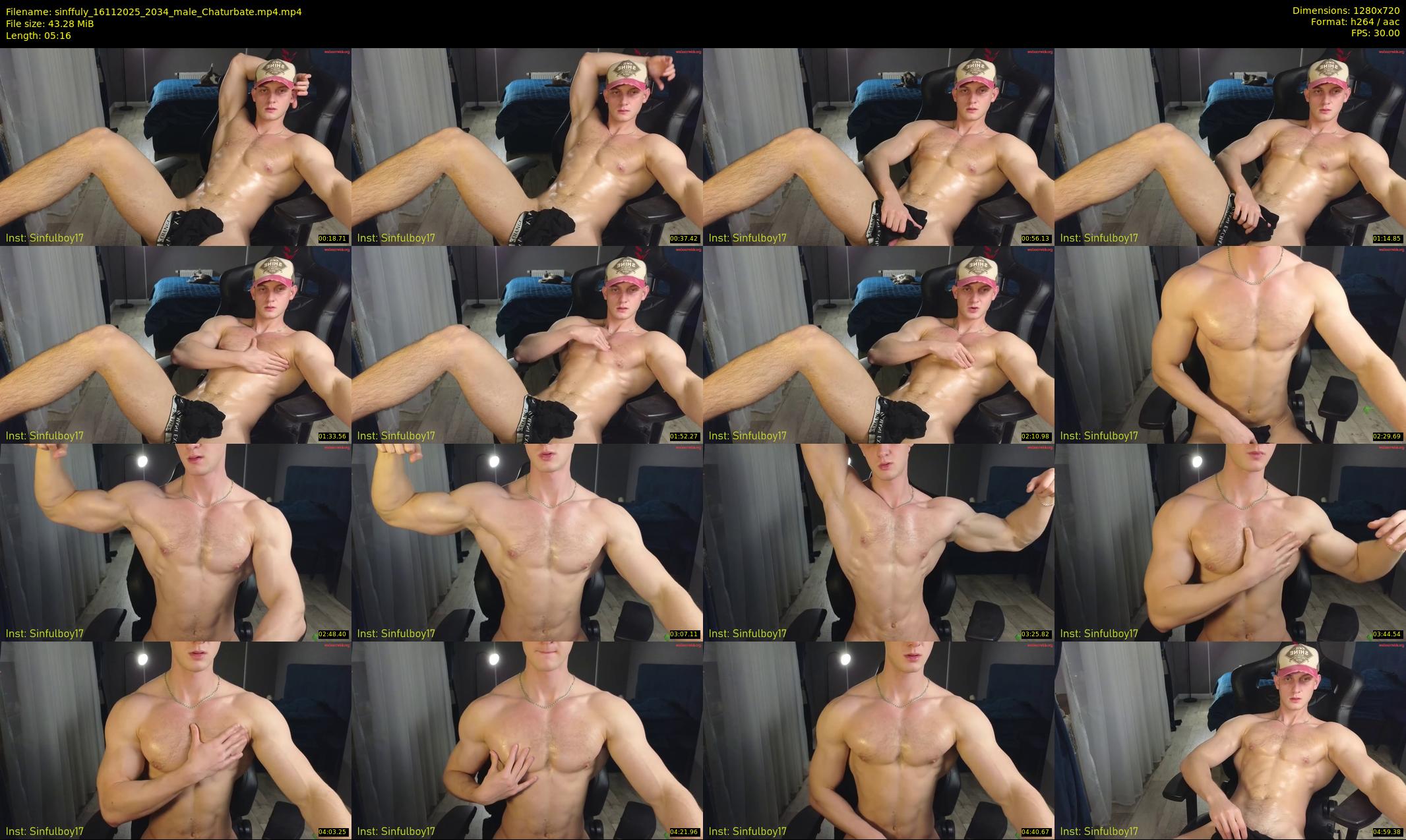 sinffuly — 6 minute Chaturbate male cam show recording, 720p, Nov 16, 2025