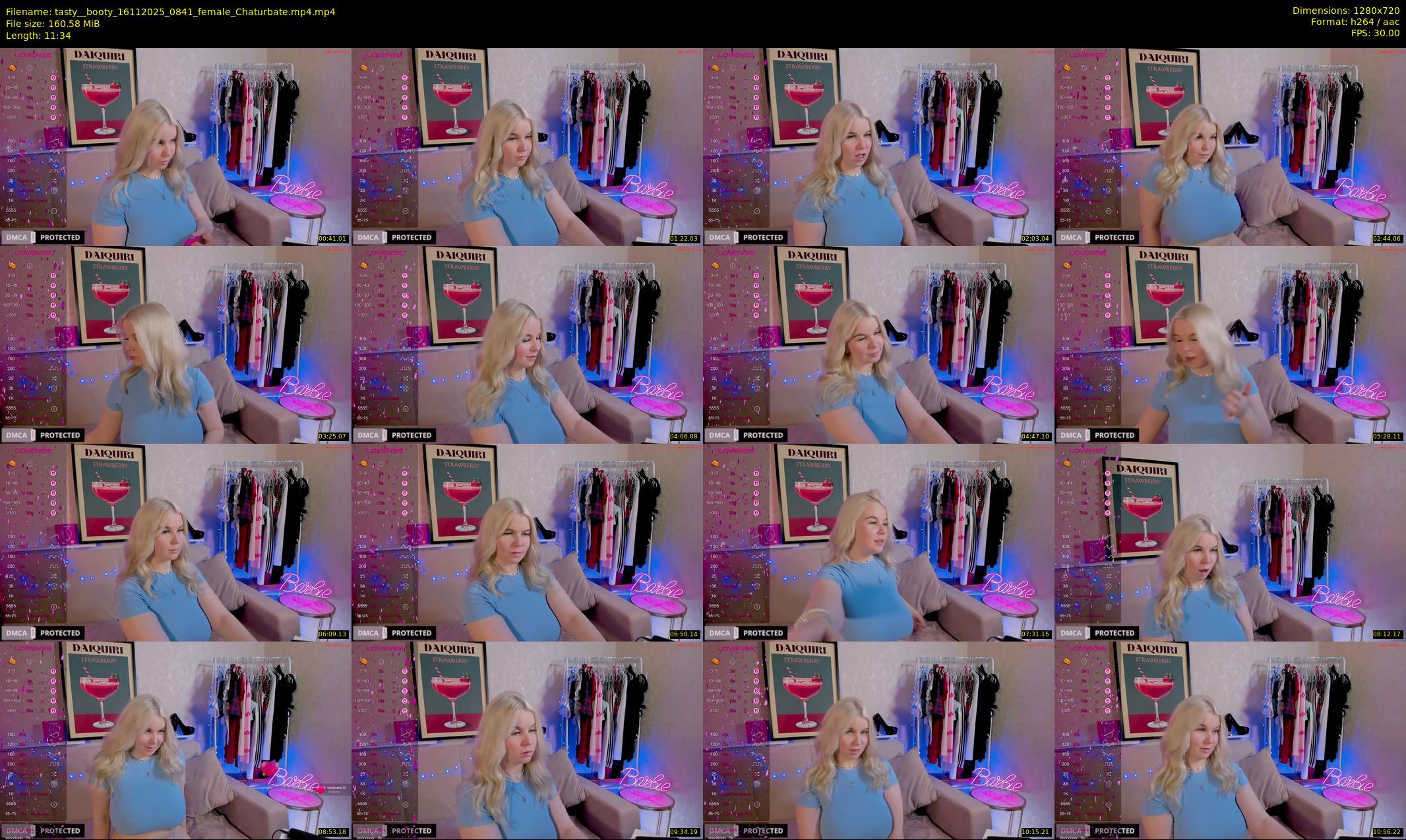 tasty__booty — 12 minute Chaturbate female cam show recording, 720p, Nov 16, 2025