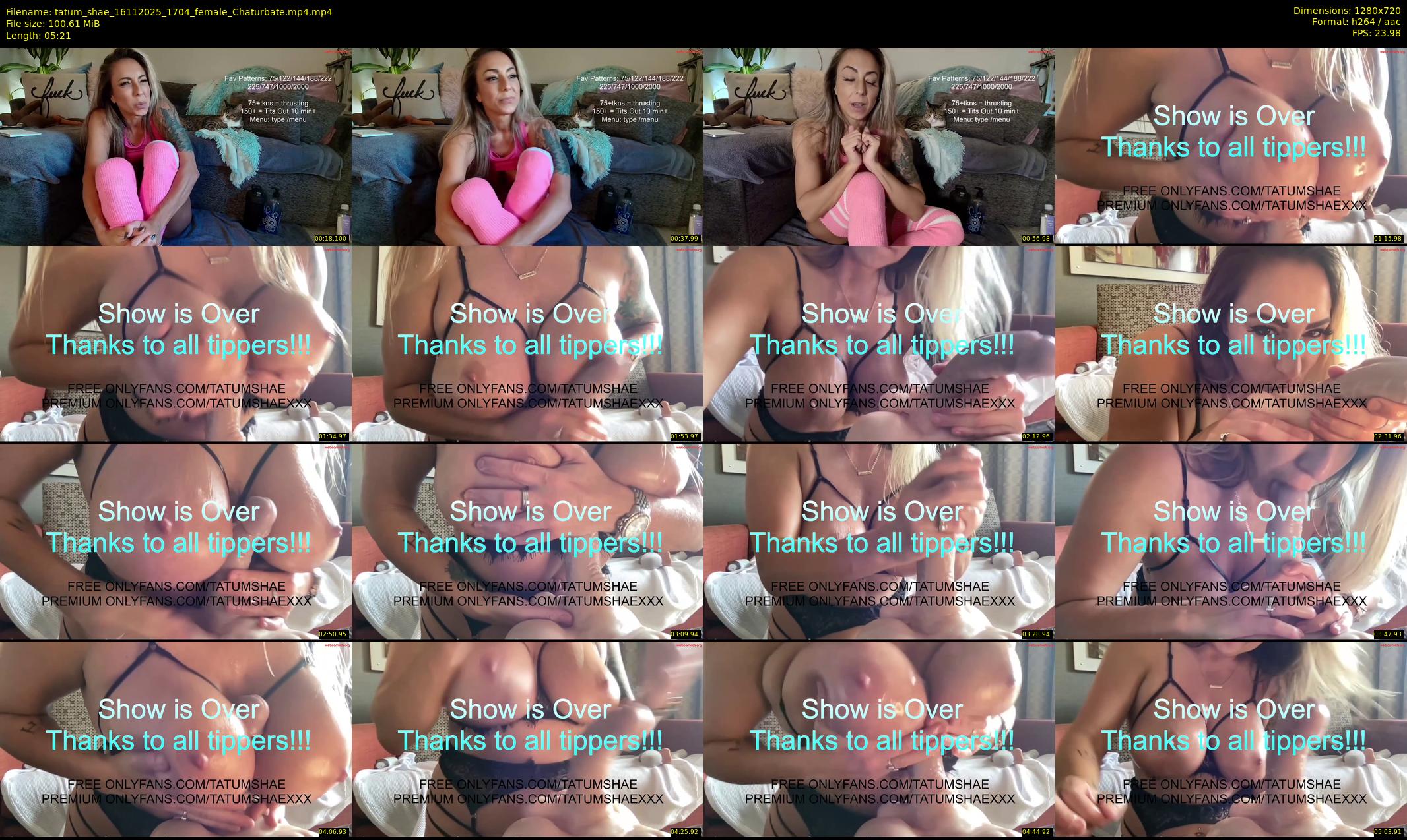 tatum_shae — 6 minute Chaturbate female cam show recording, 720p, Nov 16, 2025