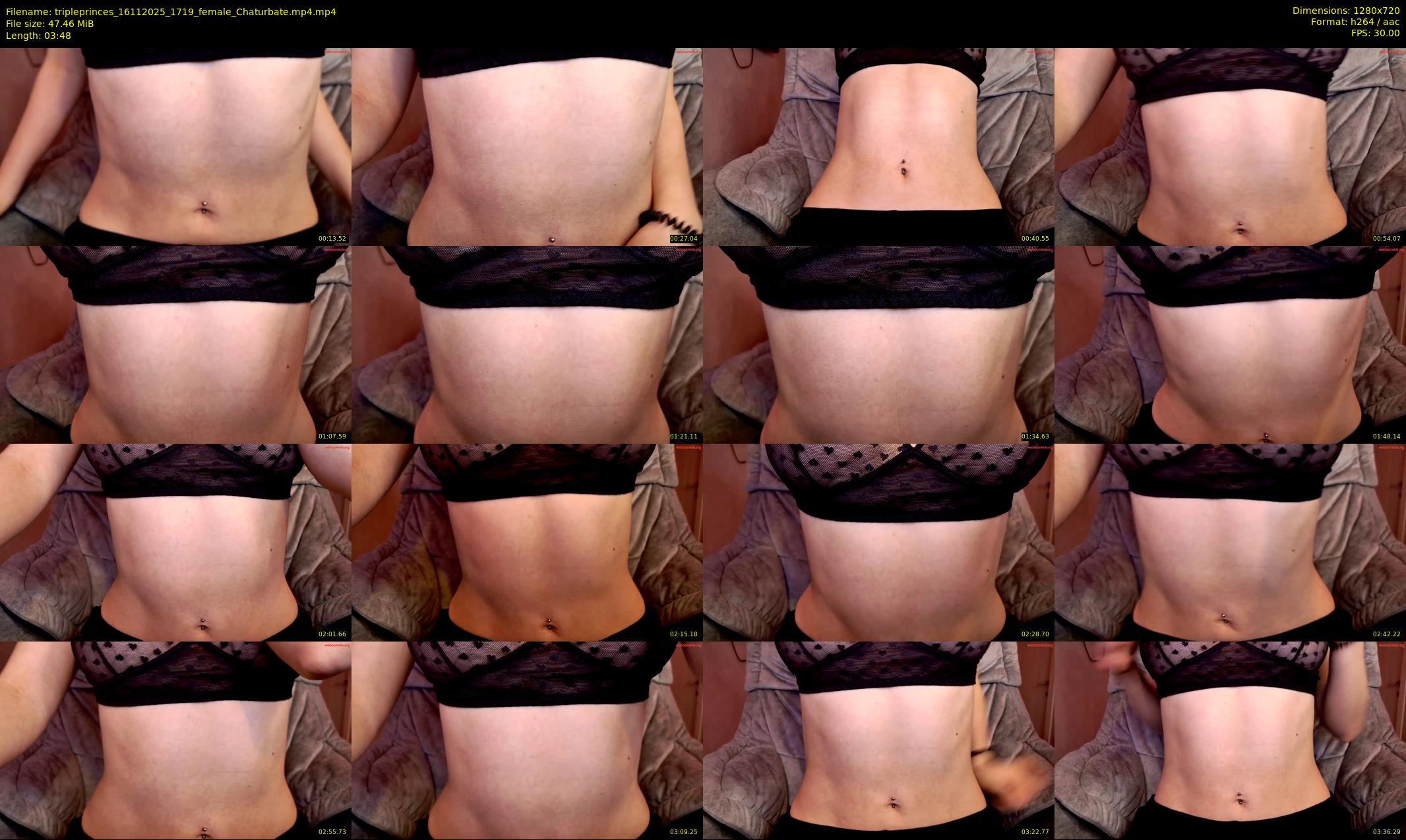 tripleprinces — 4 minute Chaturbate female cam show recording, 720p, Nov 16, 2025