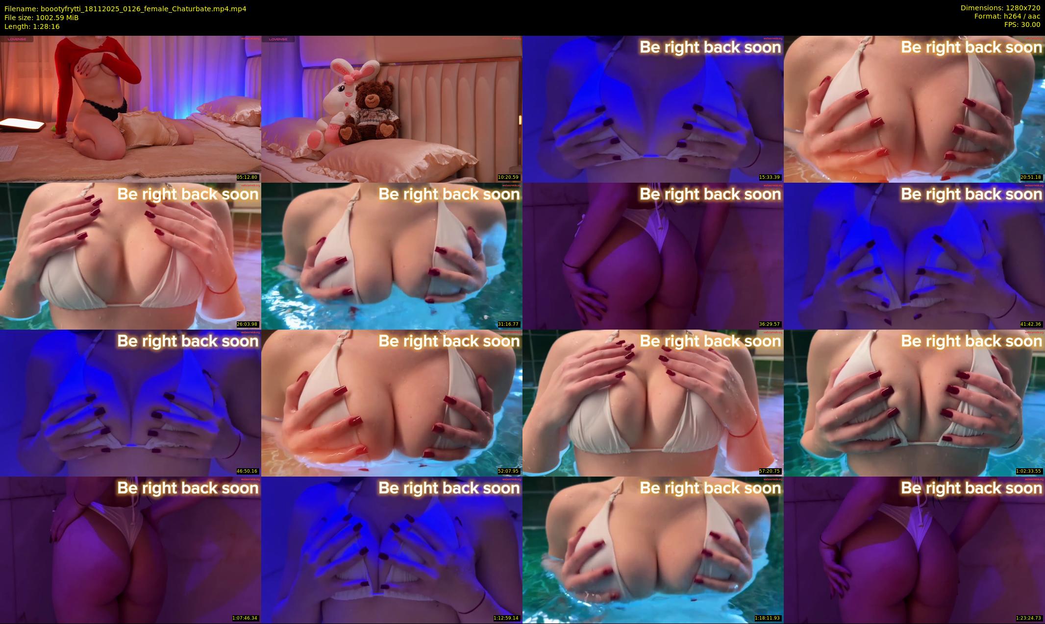 boootyfrytti — 89 minute Chaturbate female cam show recording, 720p, Nov 18, 2025