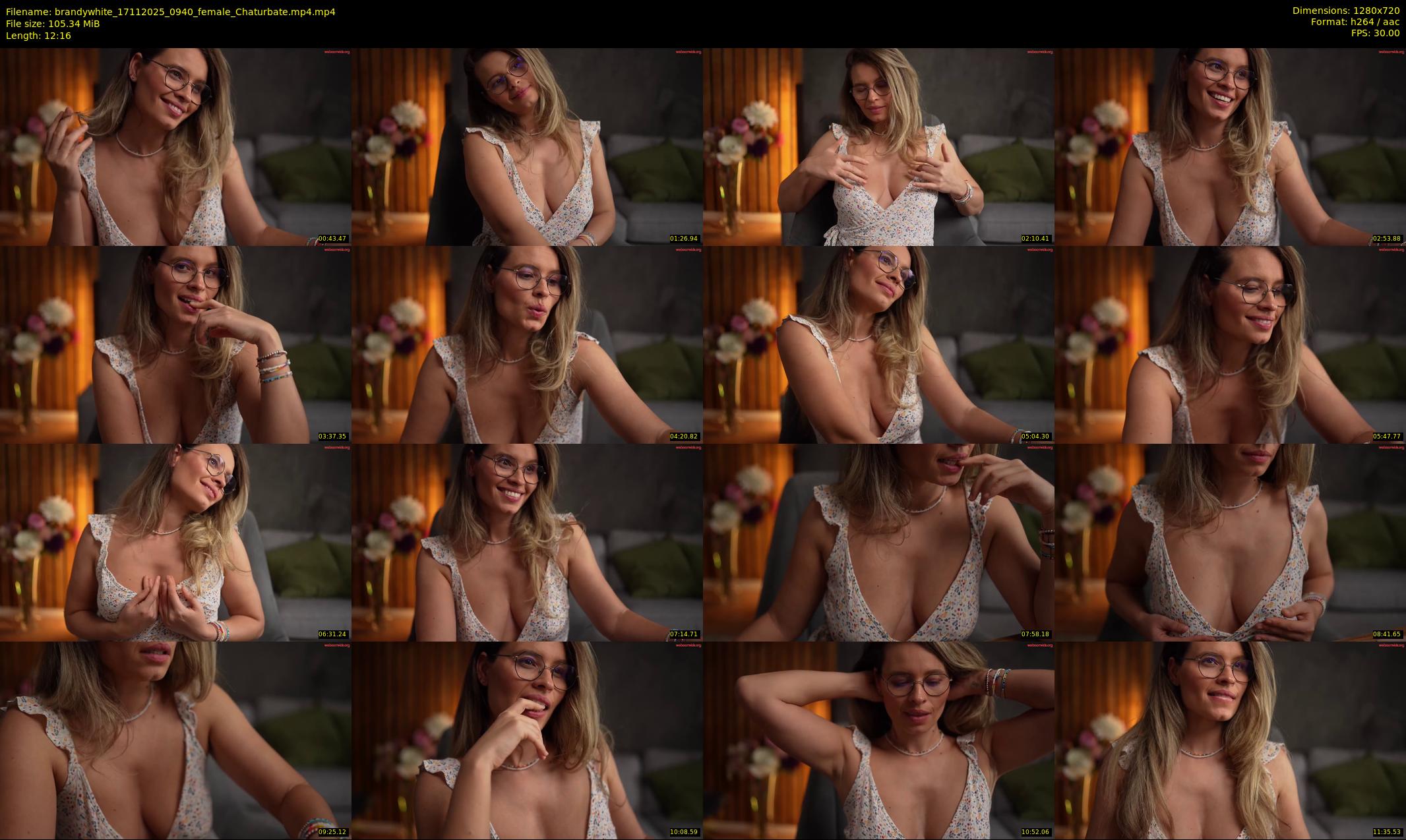 brandywhite — 13 minute Chaturbate female cam show recording, 720p, Nov 17, 2025