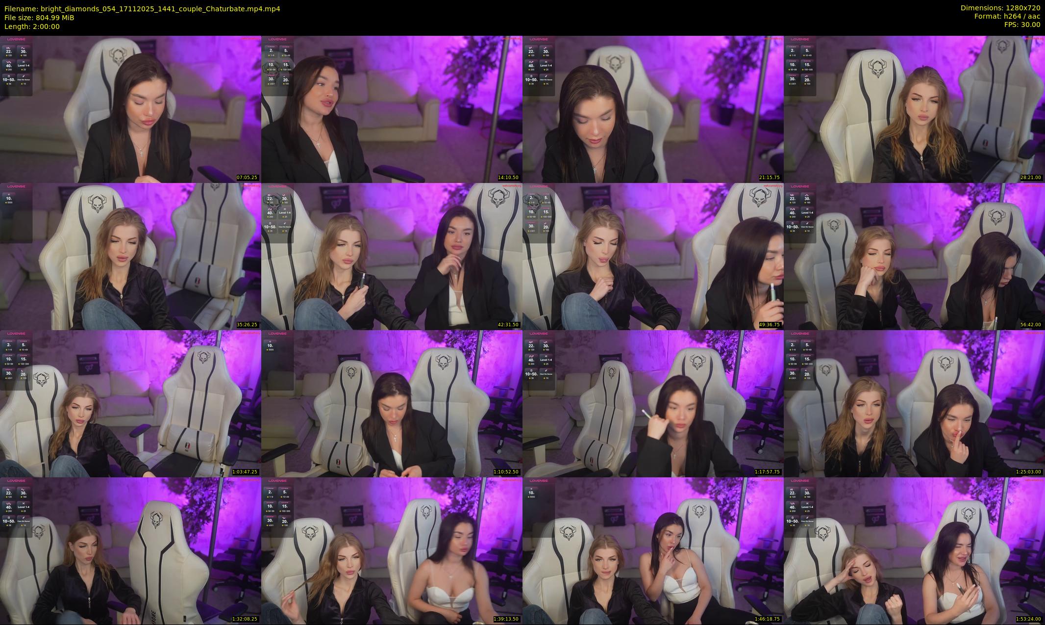bright_diamonds_054 — 120 minute Chaturbate couple cam show recording, 720p, Nov 17, 2025
