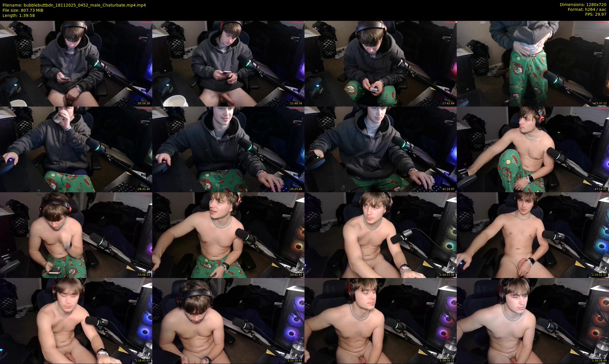 bubblebuttbdn — 100 minute Chaturbate male cam show recording, 720p, Nov 18, 2025
