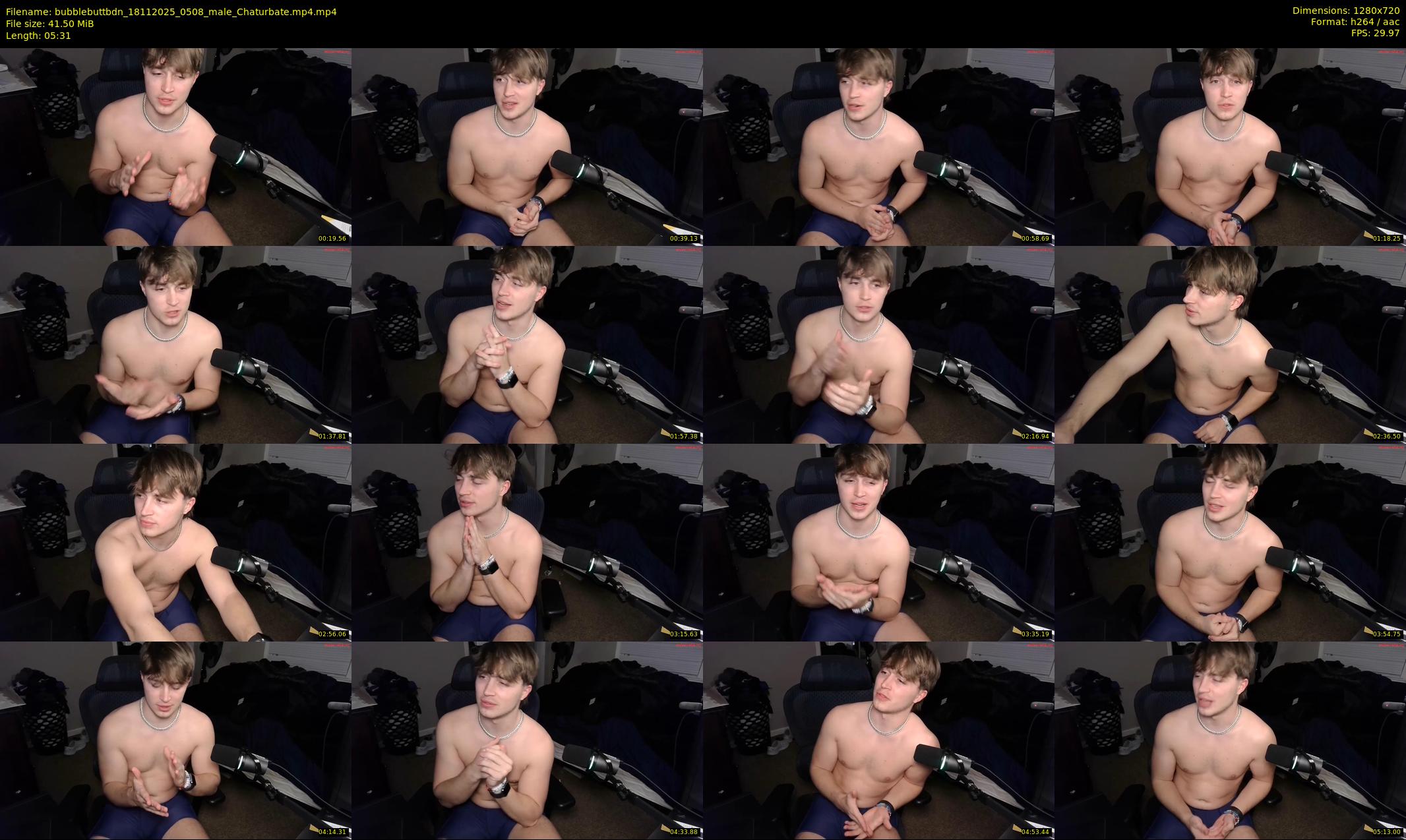 bubblebuttbdn — 6 minute Chaturbate male cam show recording, 720p, Nov 18, 2025