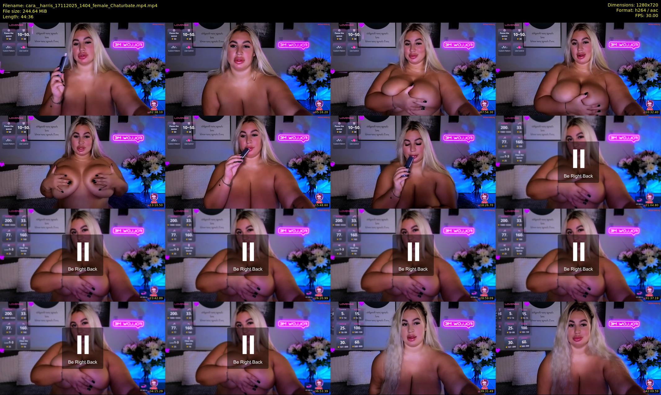 cara__harris — 45 minute Chaturbate female cam show recording, 720p, Nov 17, 2025