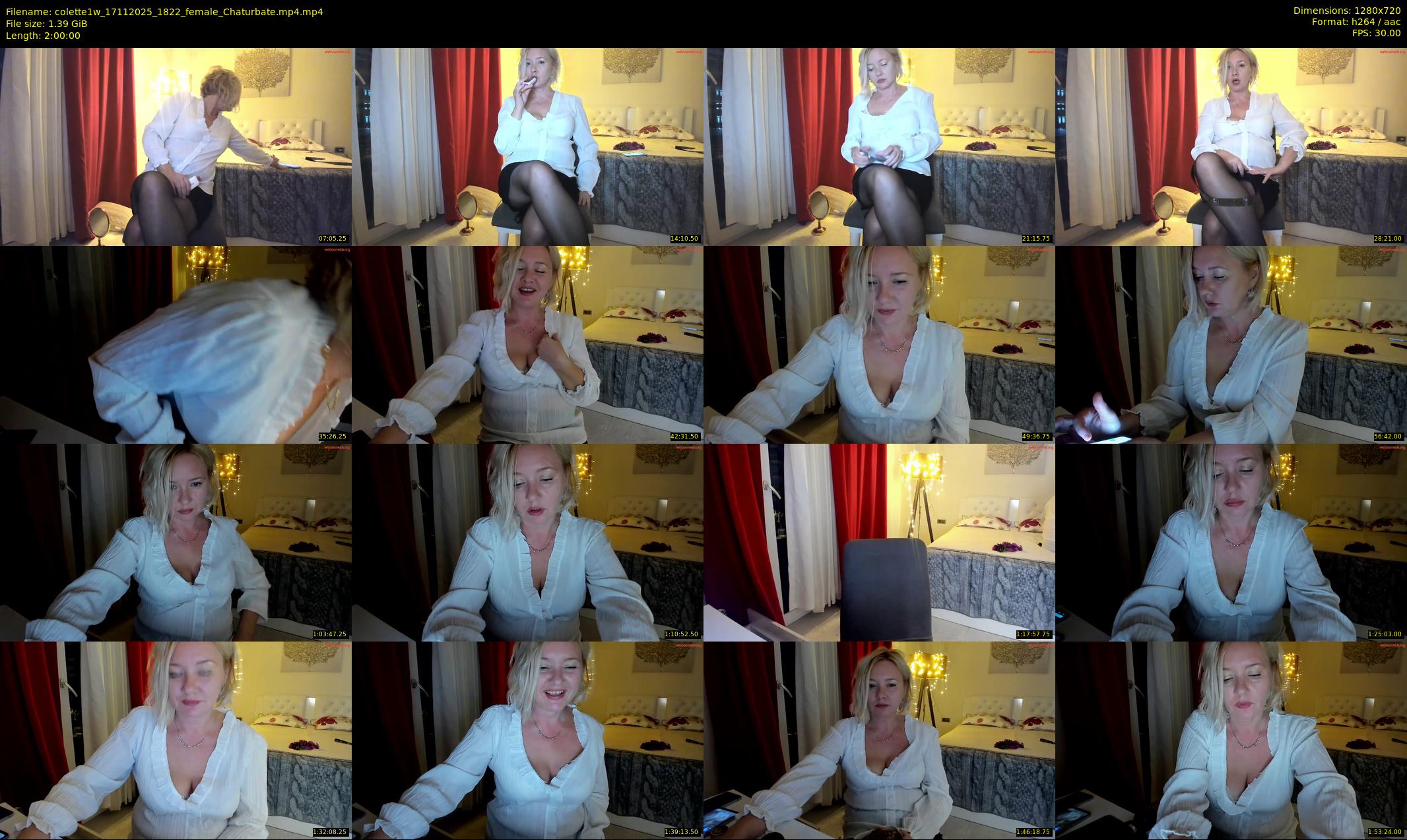 colette1w — 120 minute Chaturbate female cam show recording, 720p, Nov 17, 2025