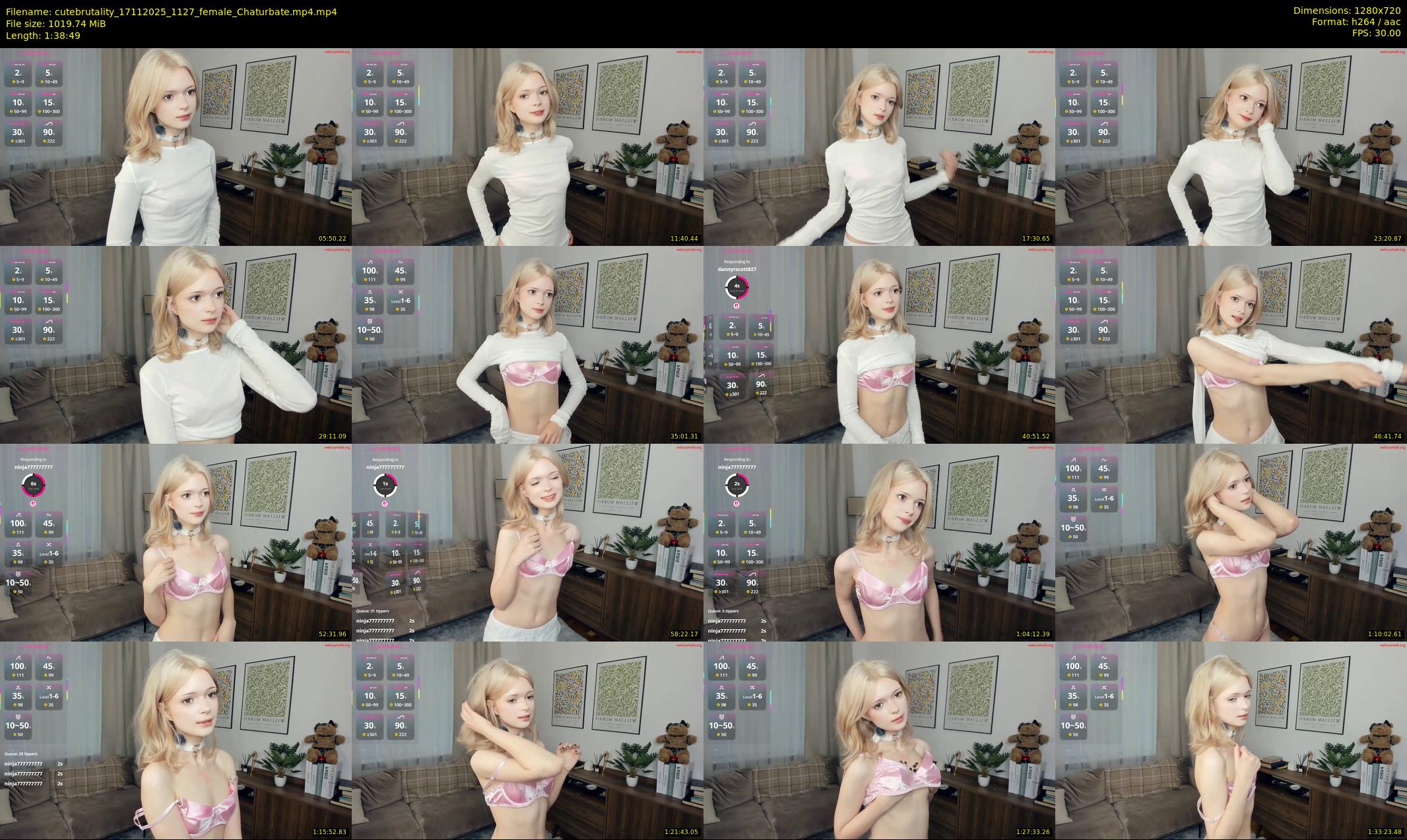 cutebrutality — 99 minute Chaturbate female cam show recording, 720p, Nov 17, 2025