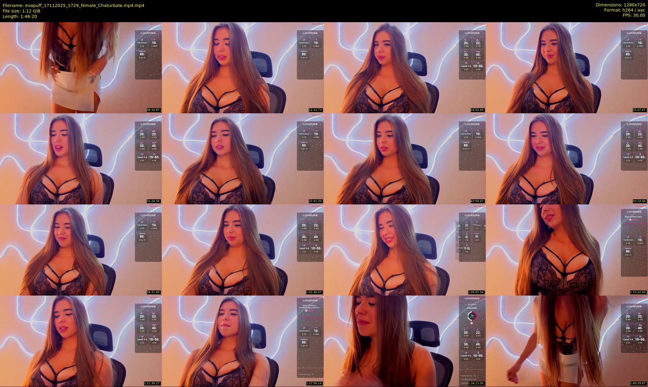 evapuff — 107 minute Chaturbate female cam show recording, 720p, Nov 17, 2025