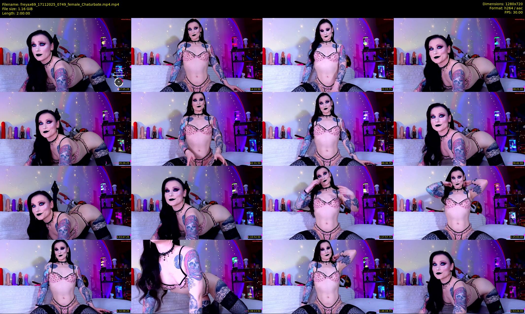 freyax69 — 120 minute Chaturbate female cam show recording, 720p, Nov 17, 2025
