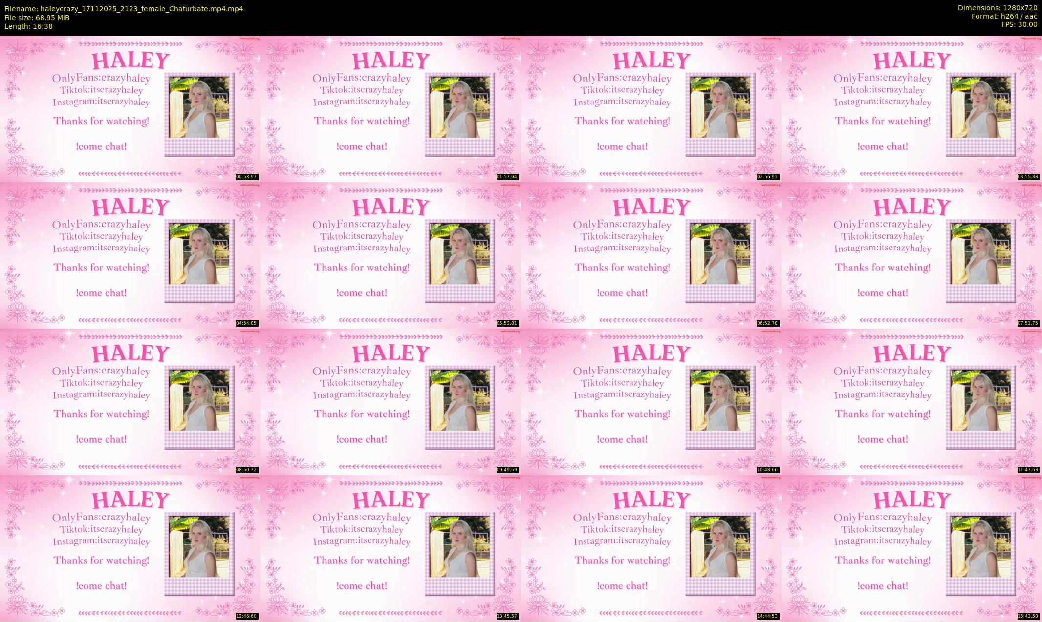 haleycrazy — 17 minute Chaturbate female cam show recording, 720p, Nov 17, 2025