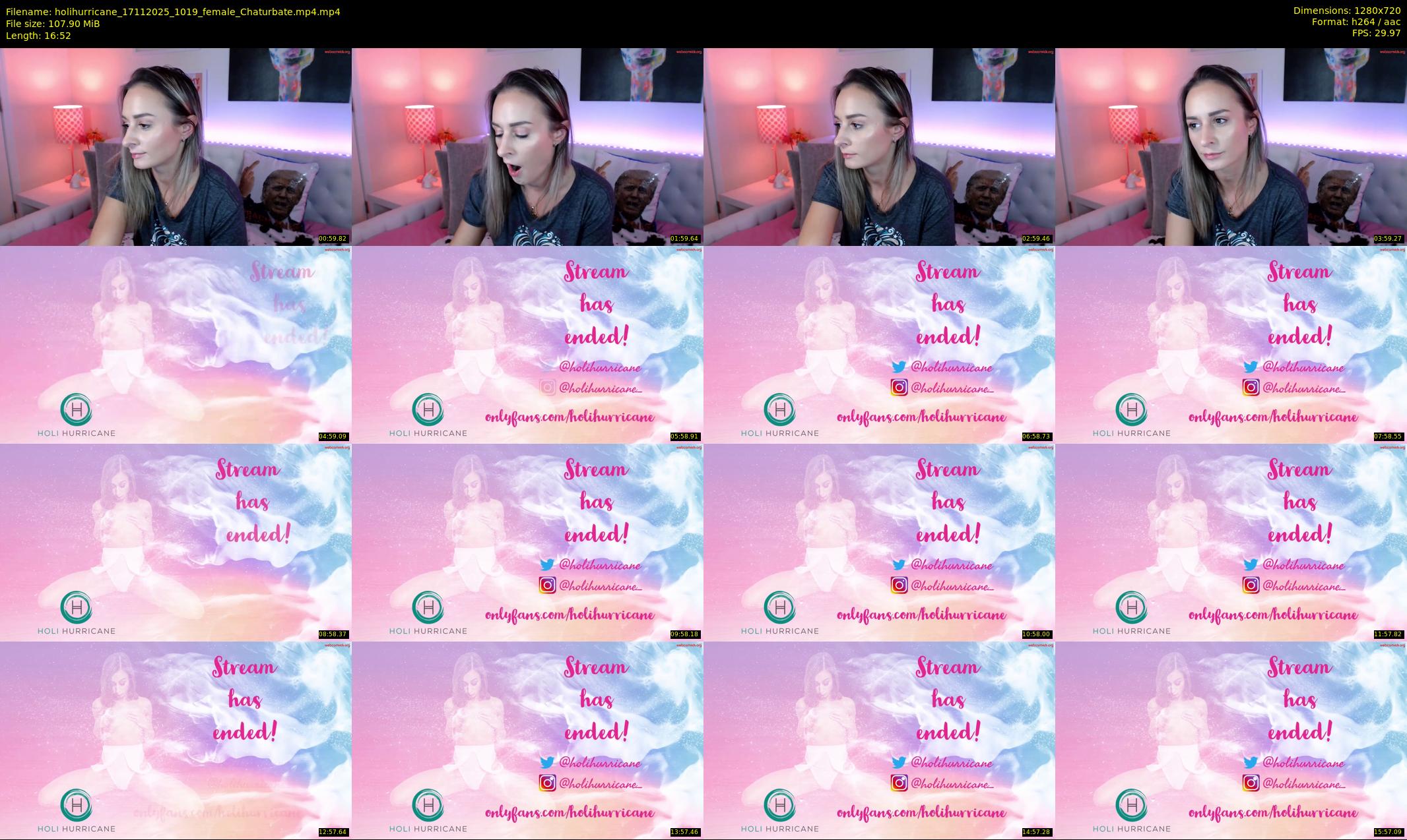 holihurricane — 17 minute Chaturbate female cam show recording, 720p, Nov 17, 2025
