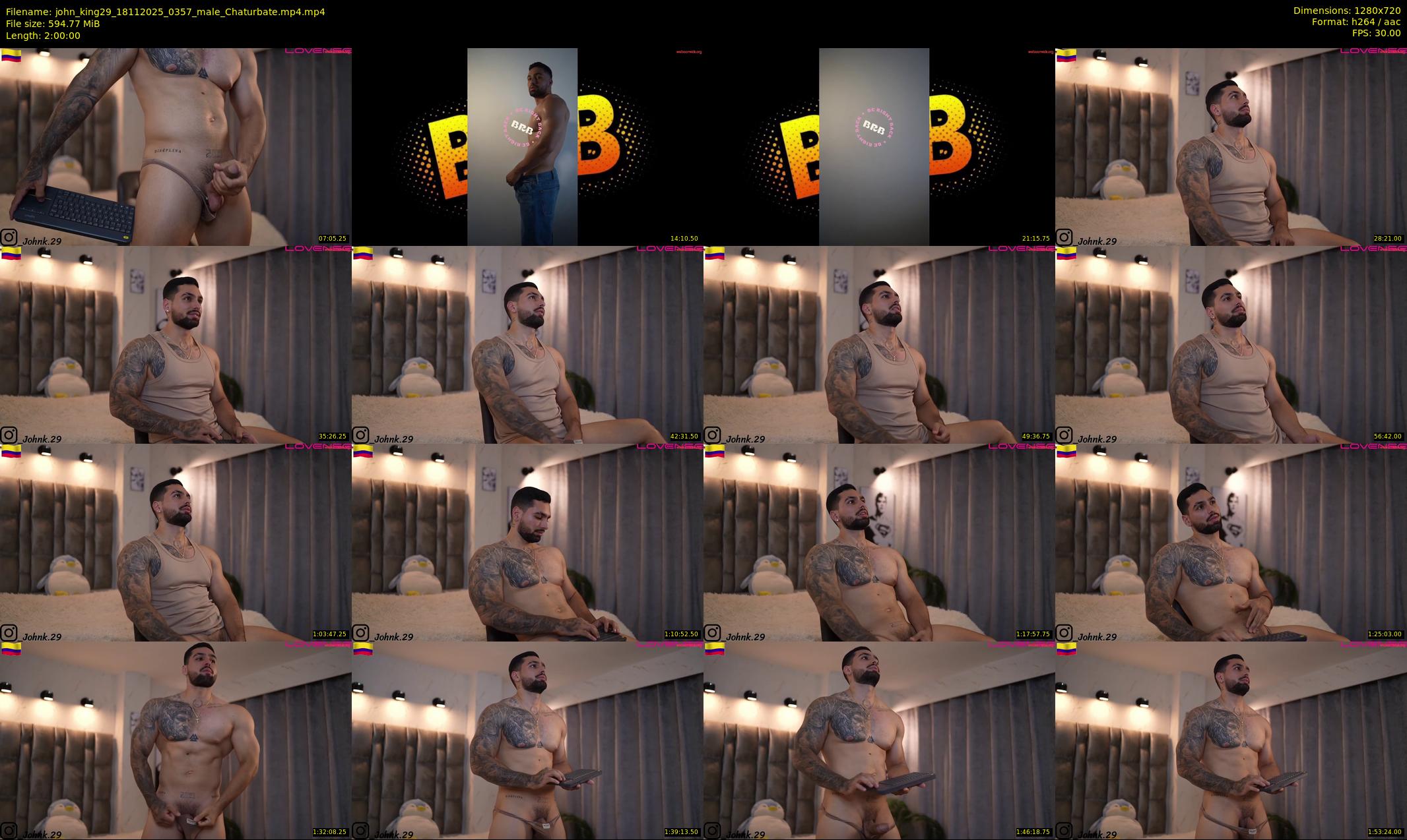 john_king29 — 120 minute Chaturbate male cam show recording, 720p, Nov 18, 2025