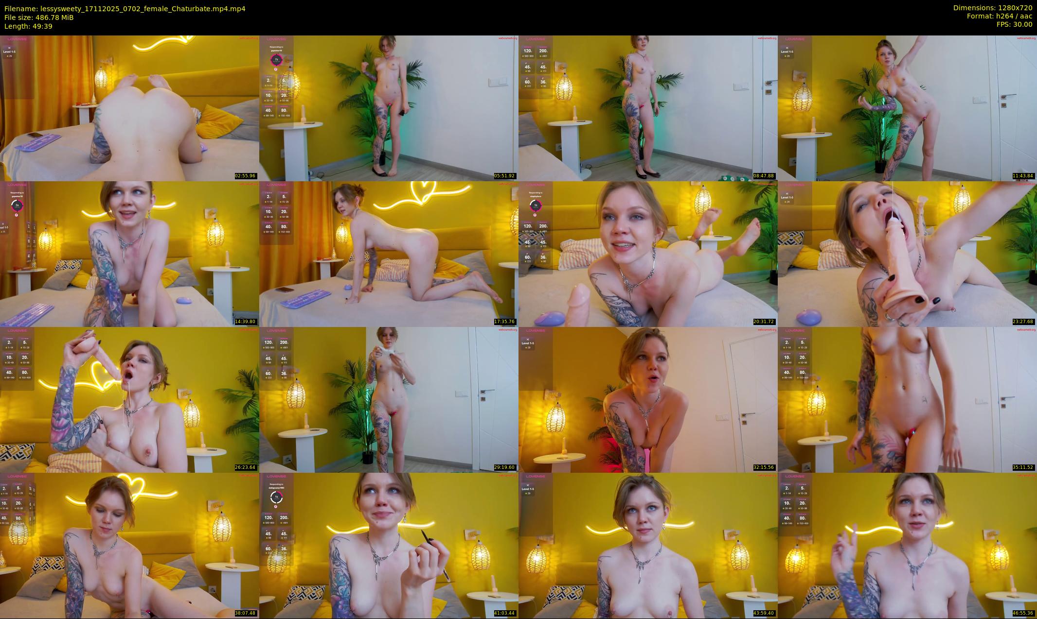 lessysweety — 50 minute Chaturbate female cam show recording, 720p, Nov 17, 2025