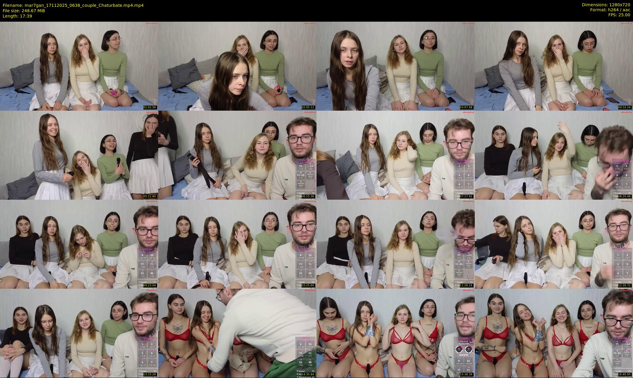 mar7gan — 18 minute Chaturbate couple cam show recording, 720p, Nov 17, 2025