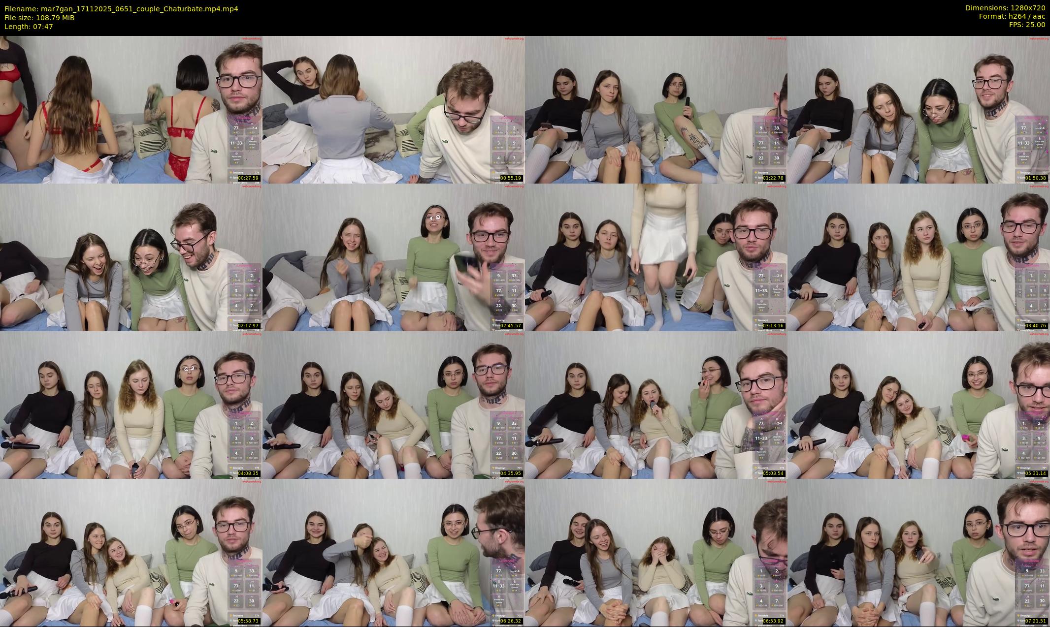 mar7gan — 8 minute Chaturbate couple cam show recording, 720p, Nov 17, 2025