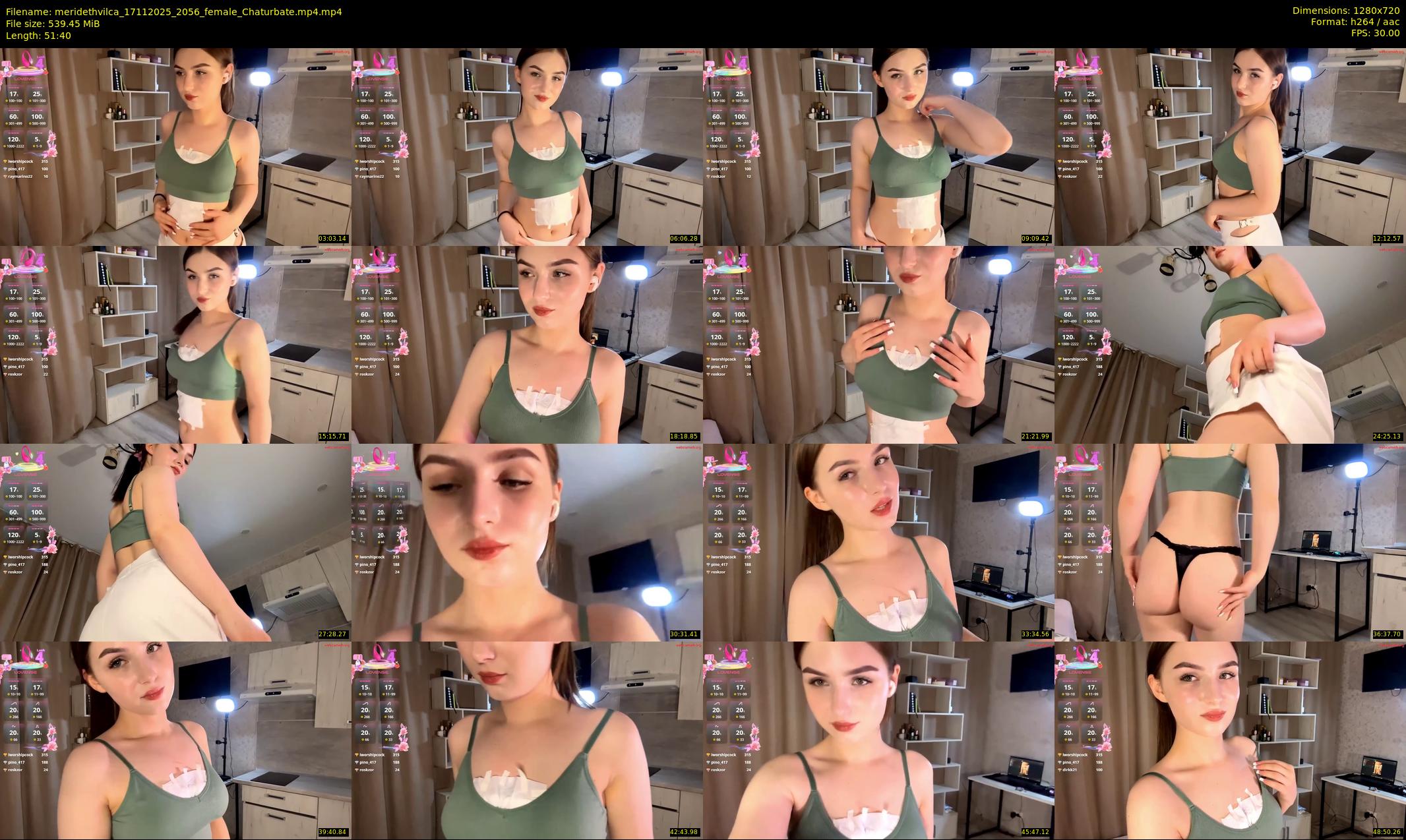 meridethvilca — 52 minute Chaturbate female cam show recording, 720p, Nov 17, 2025