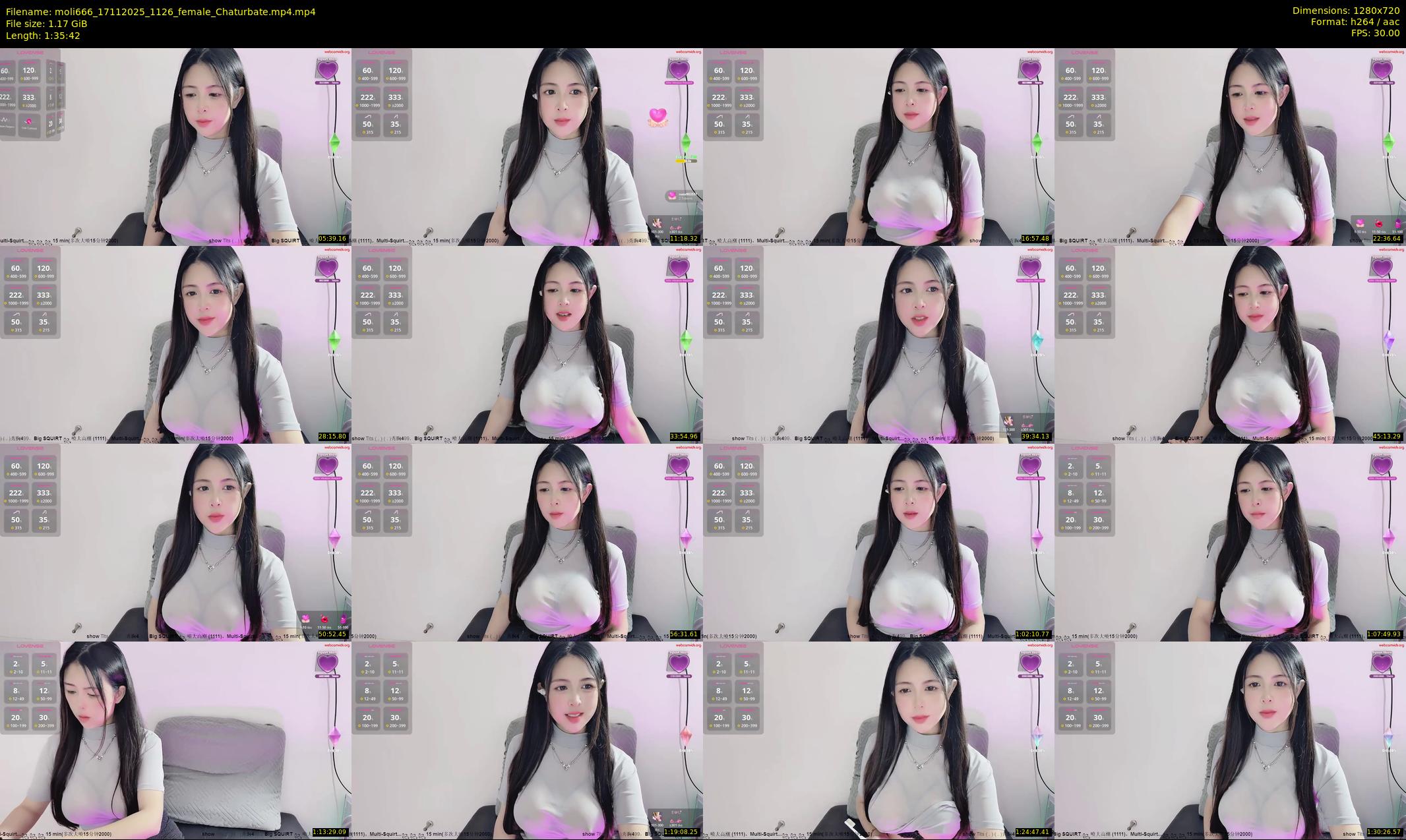 moli666 — 96 minute Chaturbate female cam show recording, 720p, Nov 17, 2025