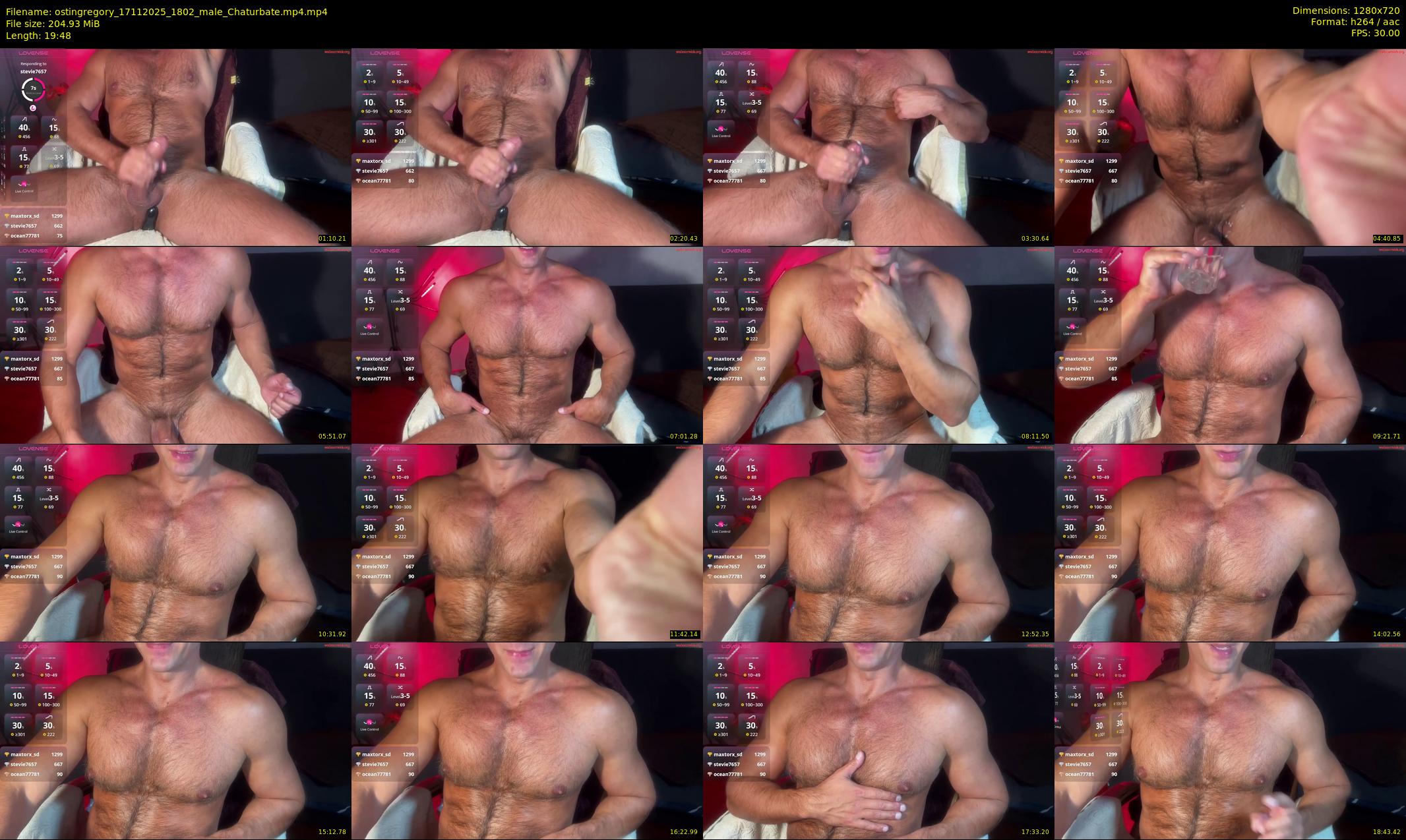 ostingregory — 20 minute Chaturbate male cam show recording, 720p, Nov 17, 2025