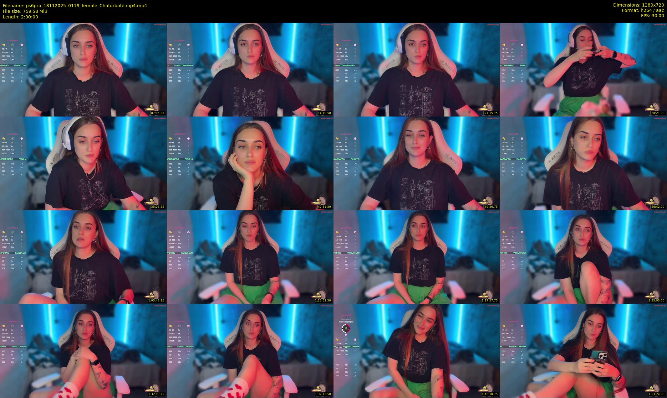 ps6pro — 120 minute Chaturbate female cam show recording, 720p, Nov 18, 2025