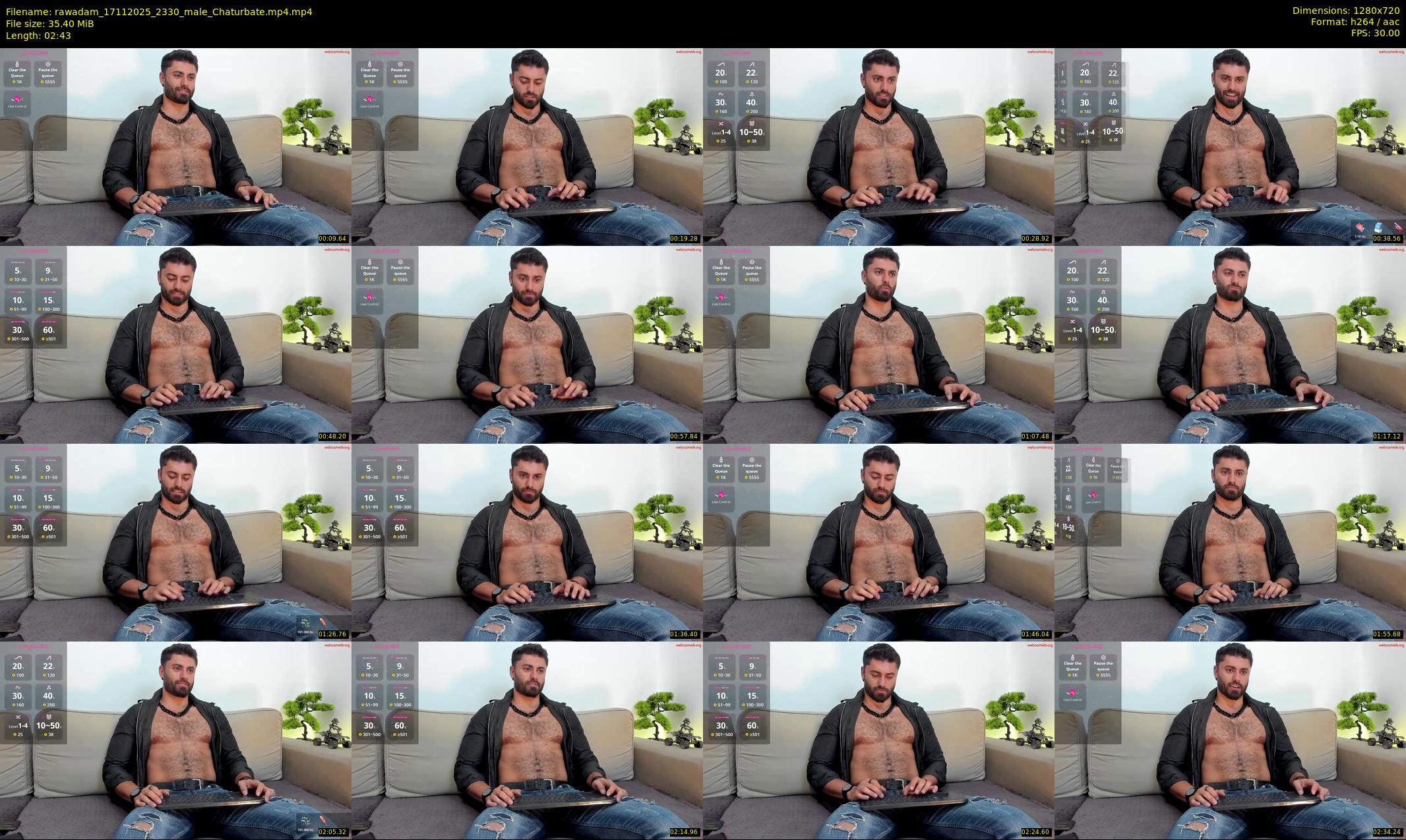 rawadam — 3 minute Chaturbate male cam show recording, 720p, Nov 17, 2025