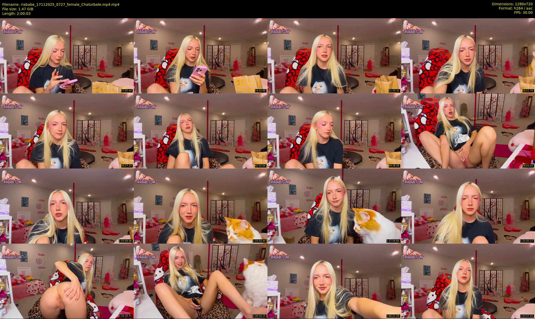 riababe — 121 minute Chaturbate female cam show recording, 720p, Nov 17, 2025
