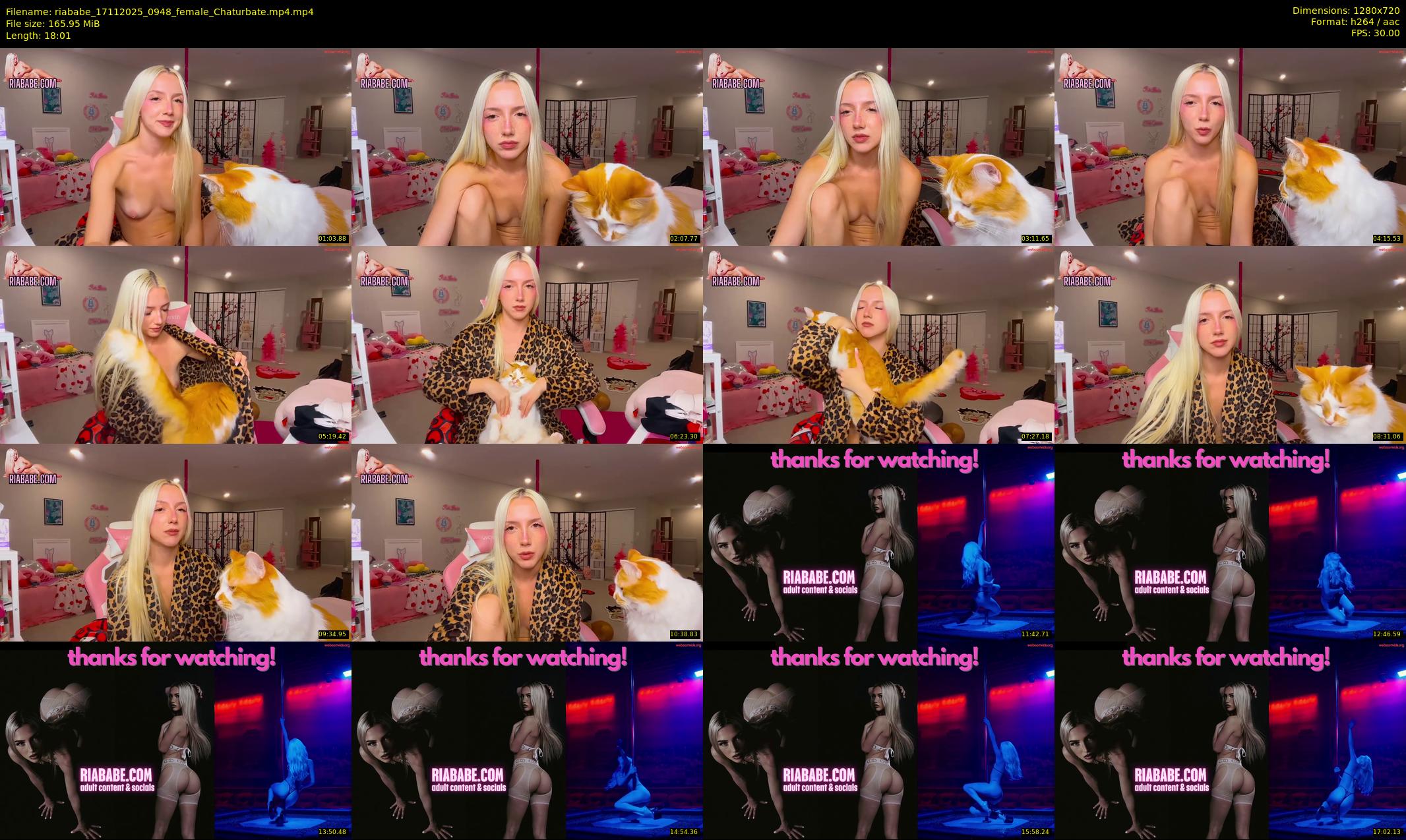 riababe — 19 minute Chaturbate female cam show recording, 720p, Nov 17, 2025