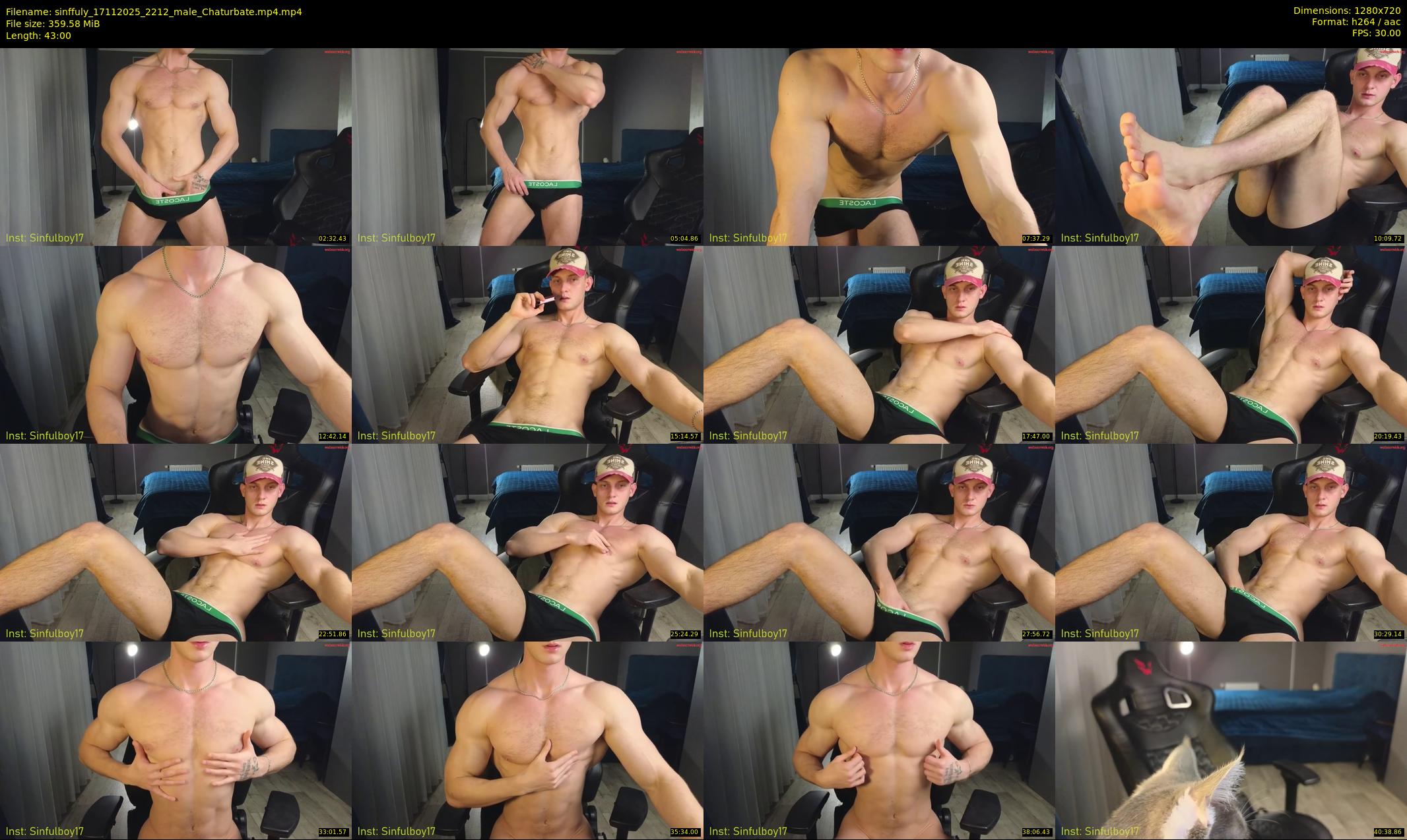 sinffuly — 43 minute Chaturbate male cam show recording, 720p, Nov 17, 2025
