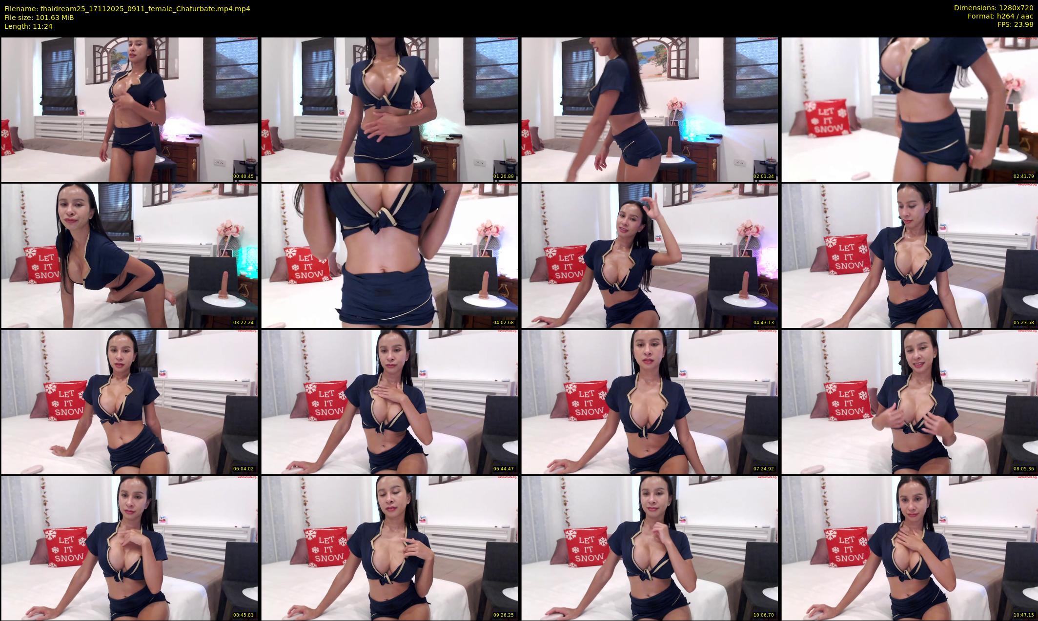 thaidream25 — 12 minute Chaturbate female cam show recording, 720p, Nov 17, 2025