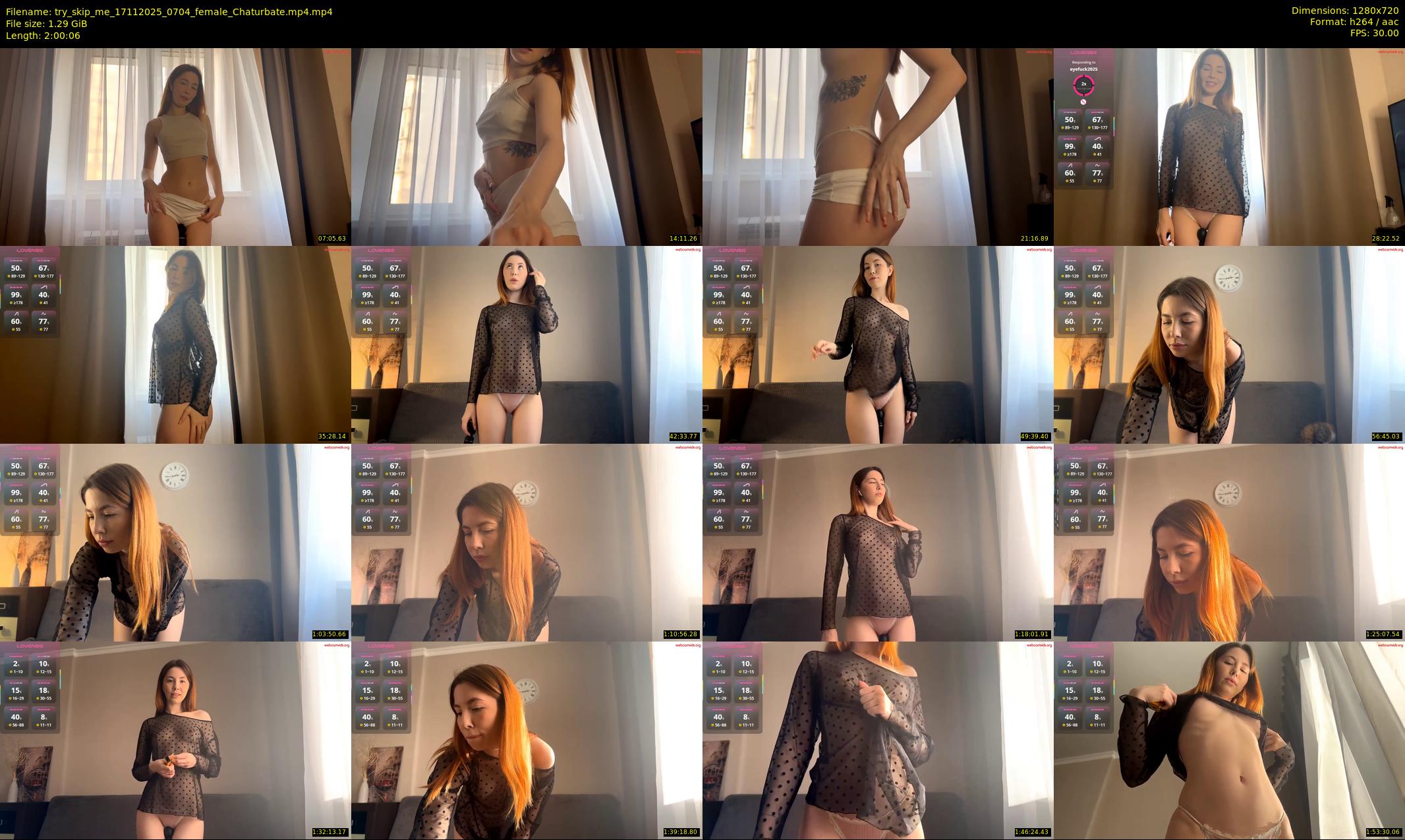 try_skip_me — 121 minute Chaturbate female cam show recording, 720p, Nov 17, 2025