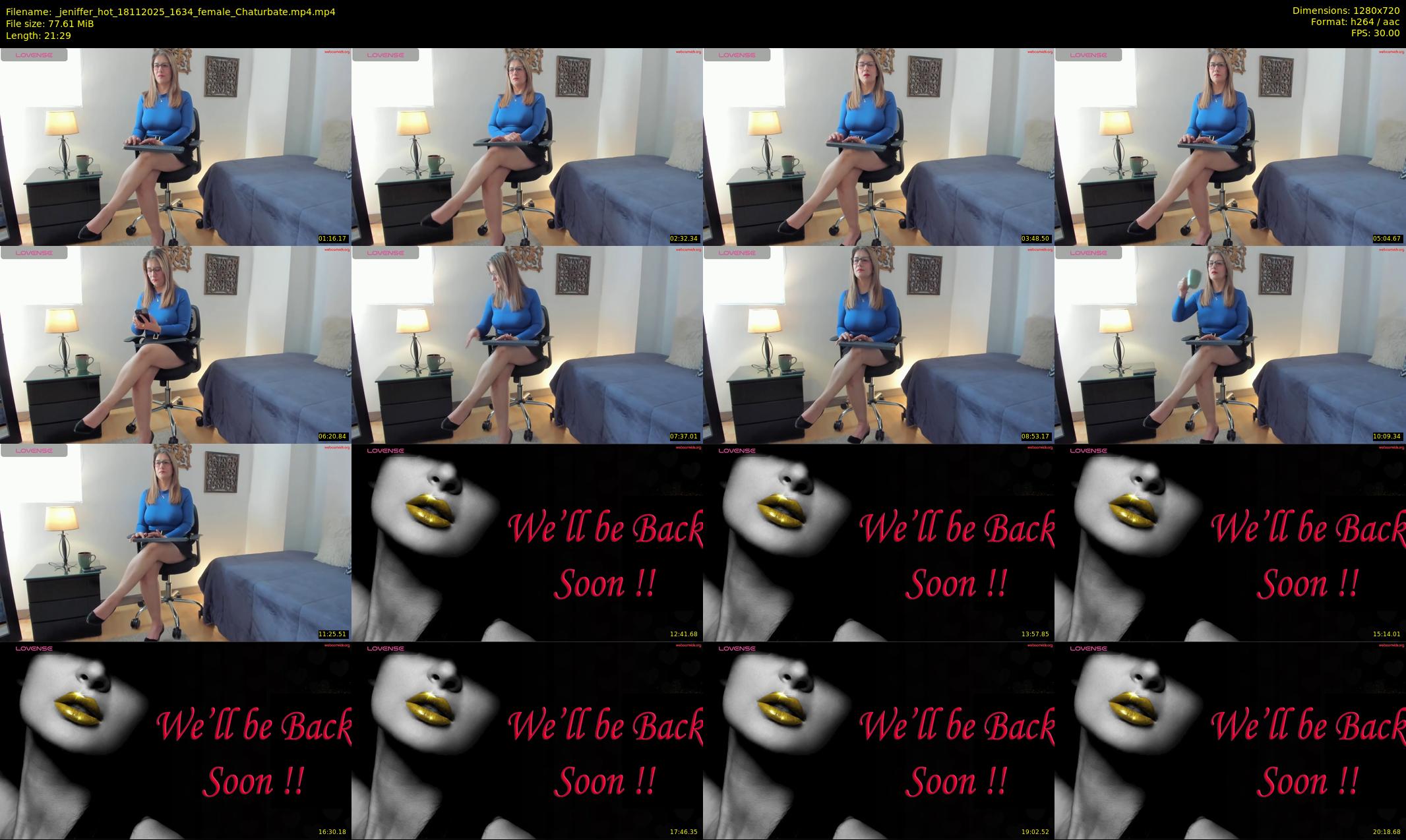 _jeniffer_hot — 22 minute Chaturbate female cam show recording, 720p, Nov 18, 2025