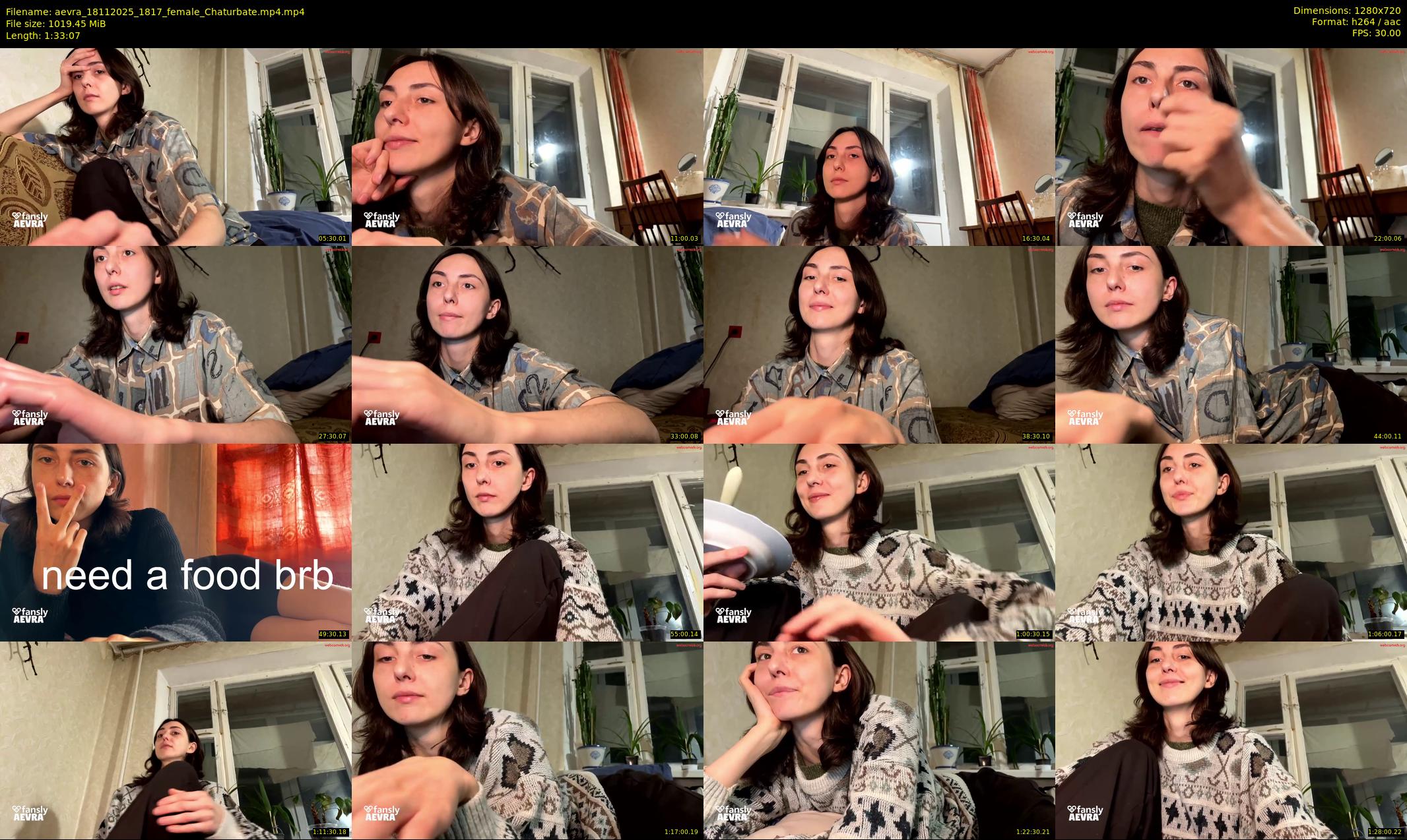 aevra — 94 minute Chaturbate female cam show recording, 720p, Nov 18, 2025