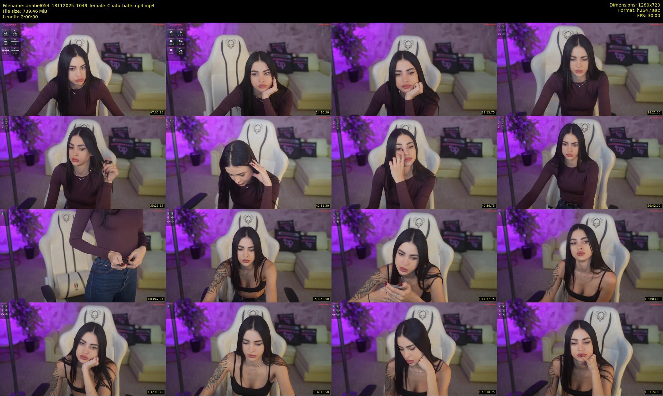 anabel054 — 120 minute Chaturbate female cam show recording, 720p, Nov 18, 2025