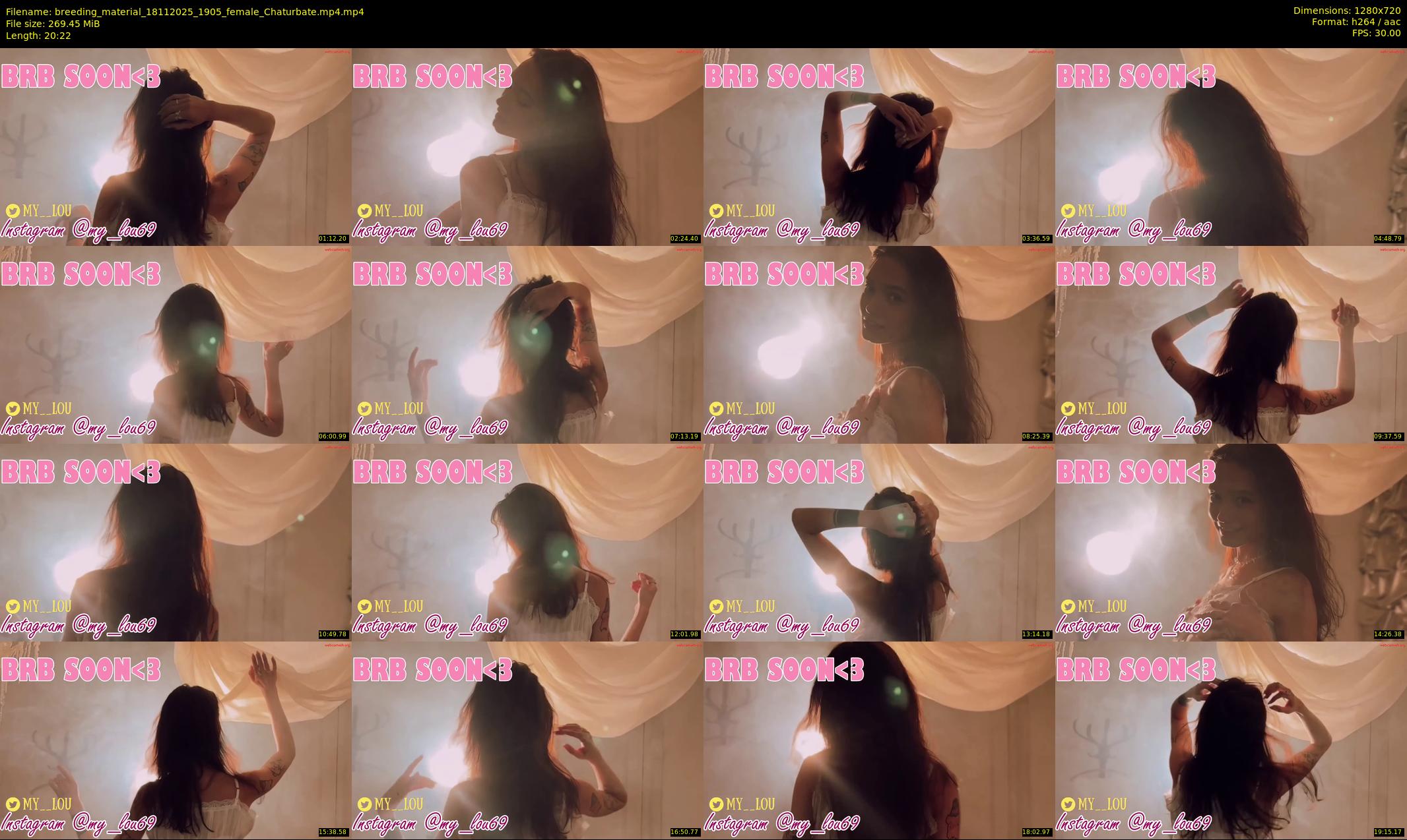 breeding_material — 21 minute Chaturbate female cam show recording, 720p, Nov 18, 2025
