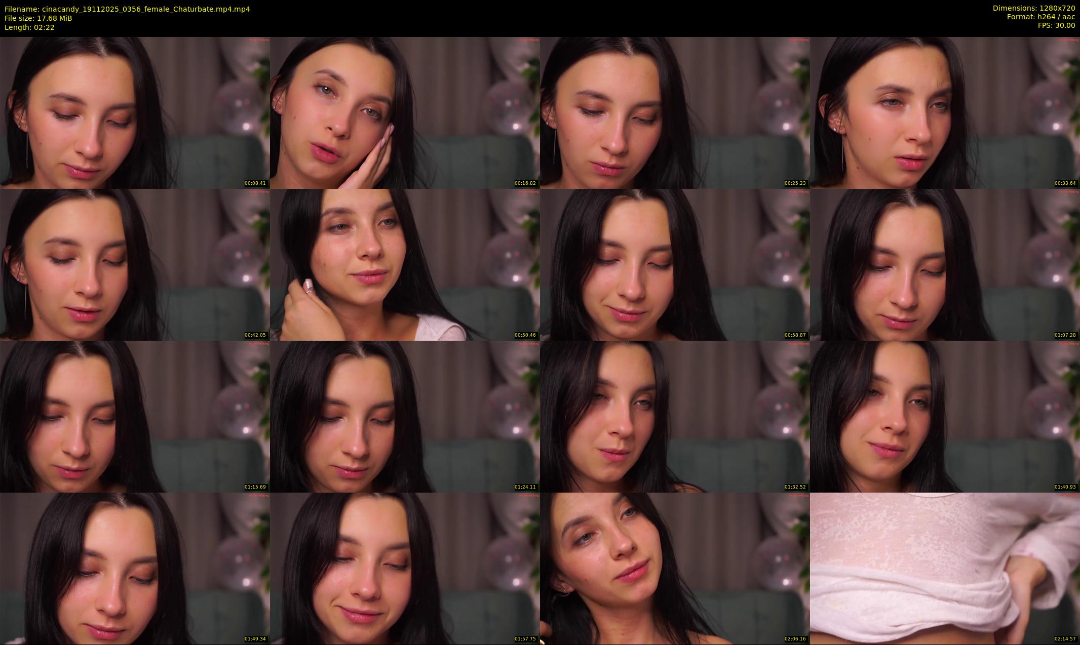 cinacandy — 3 minute Chaturbate female cam show recording, 720p, Nov 19, 2025