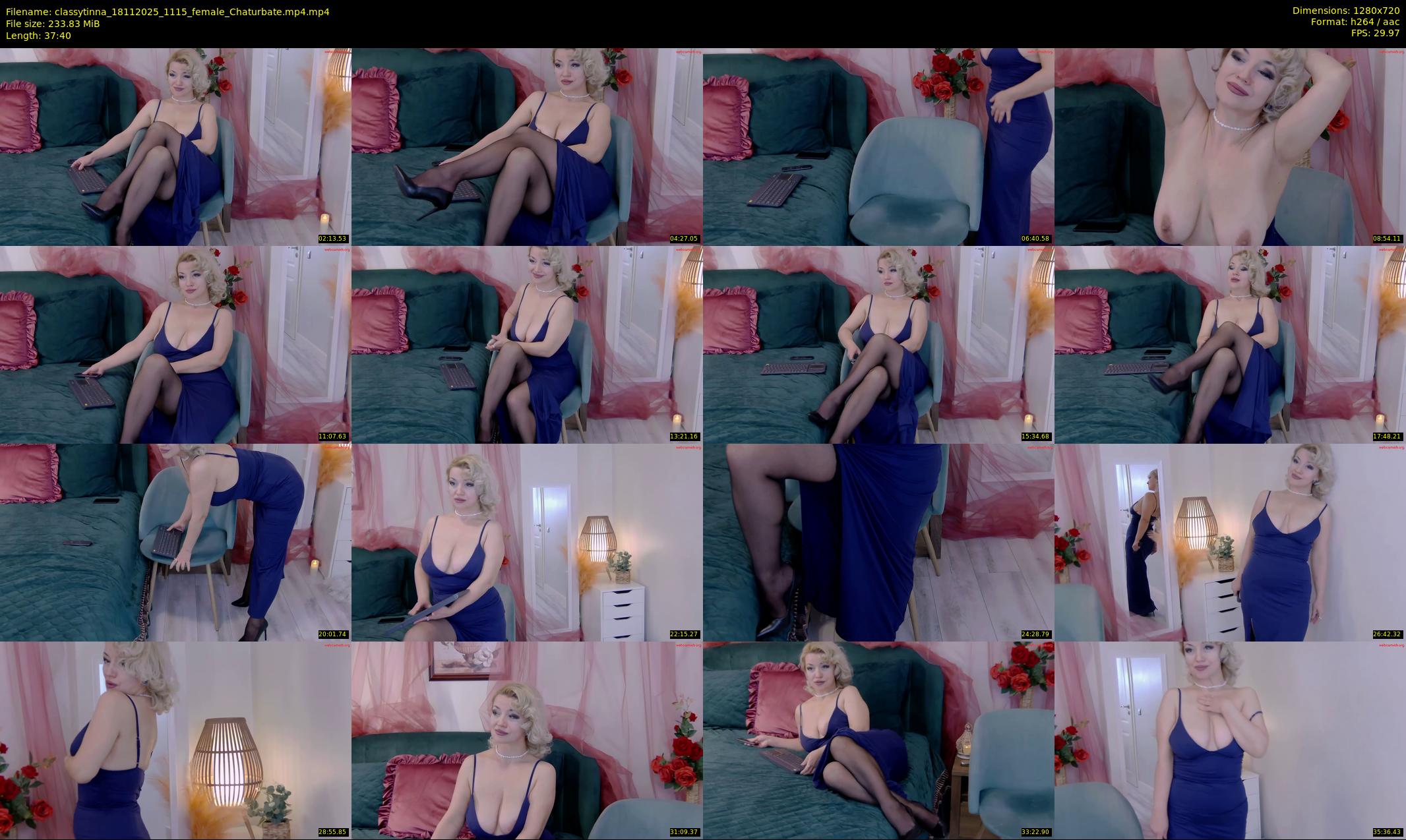 classytinna — 38 minute Chaturbate female cam show recording, 720p, Nov 18, 2025